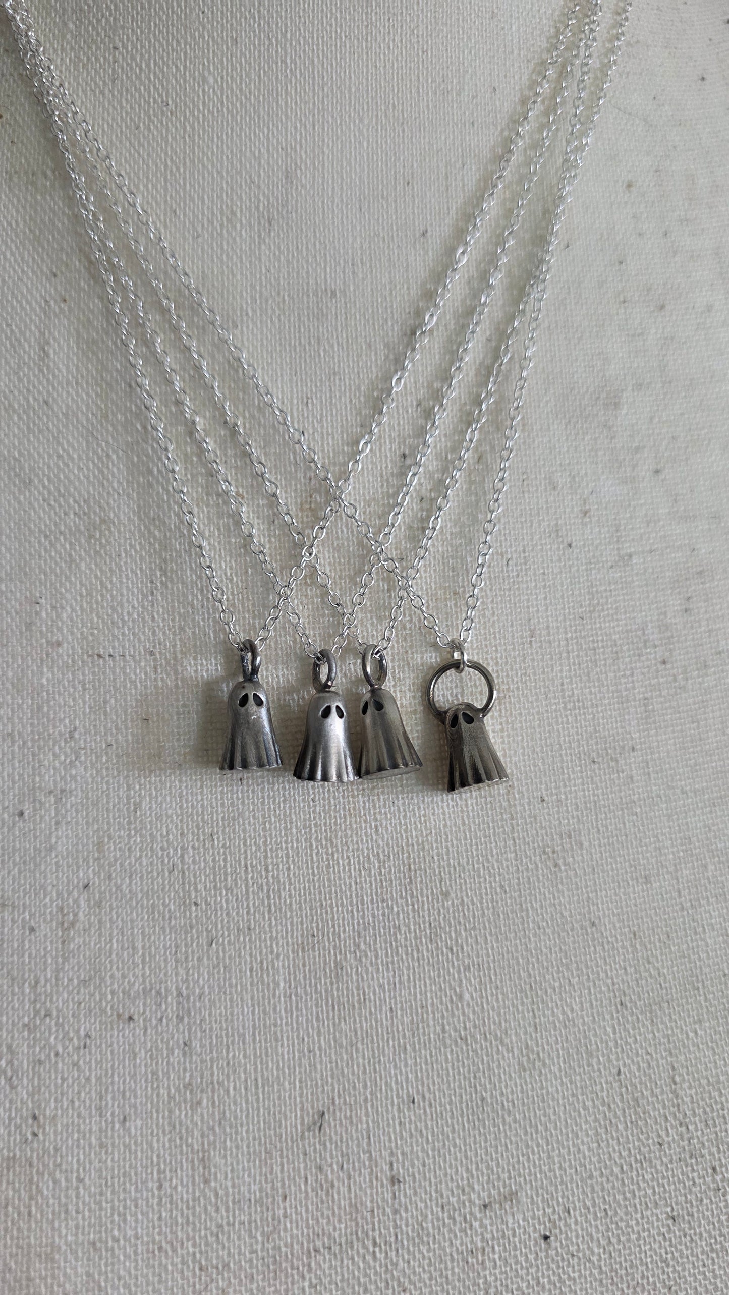 Sterling silver sheet ghost necklace
