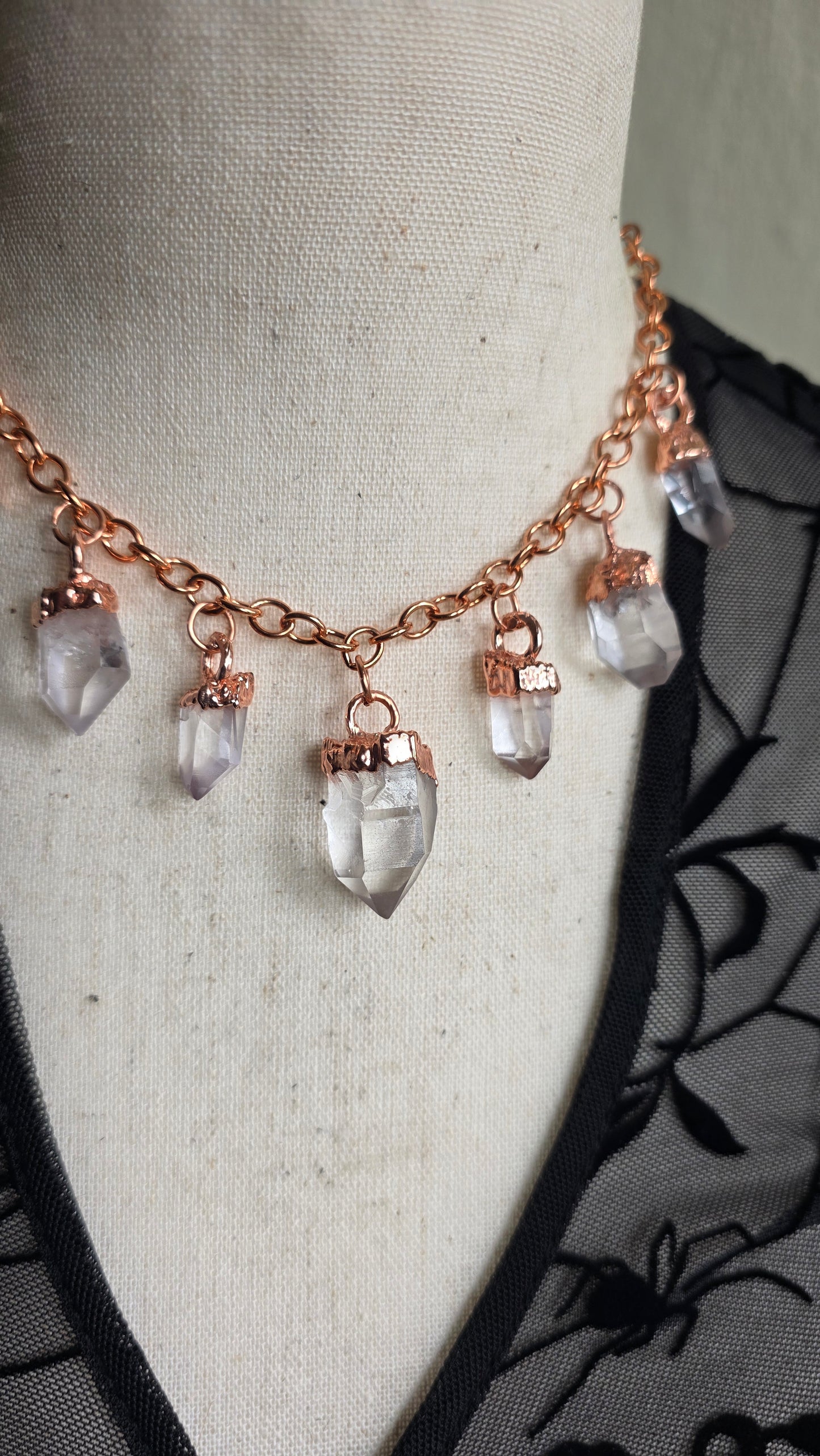 Quartz Point Copper Statement Choker