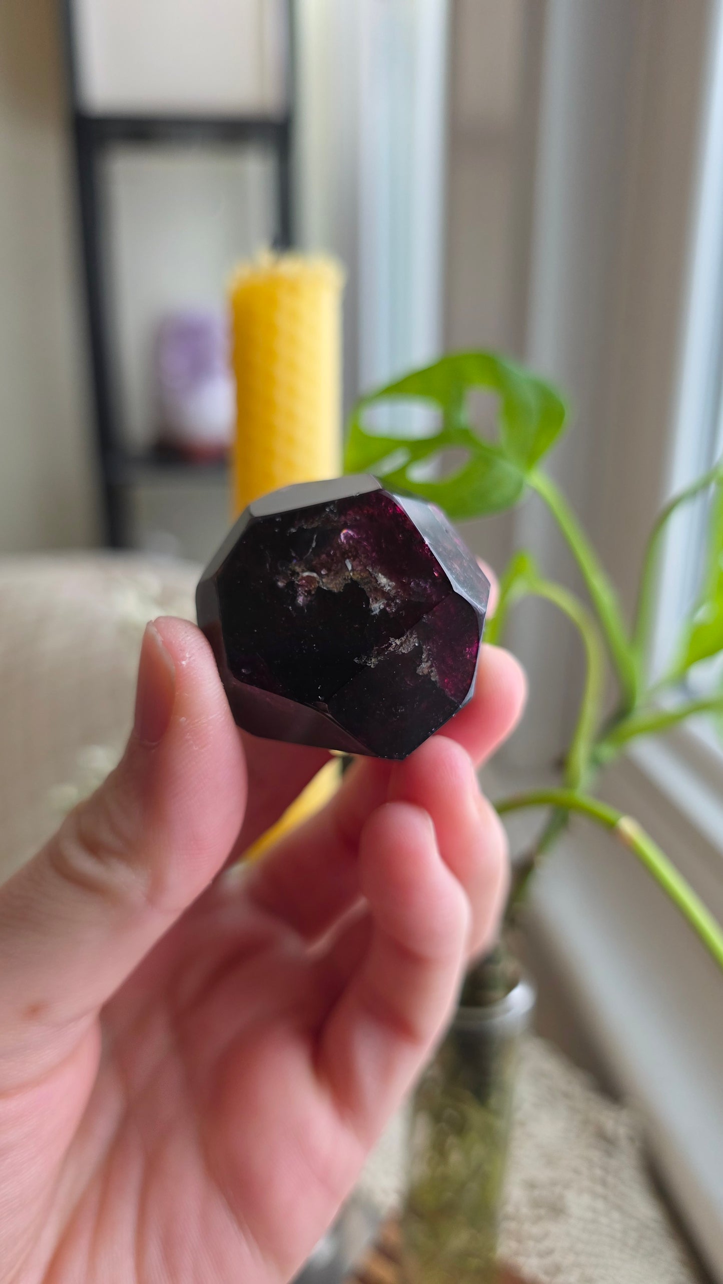 Raspberry Garnet Dodechahedron 14