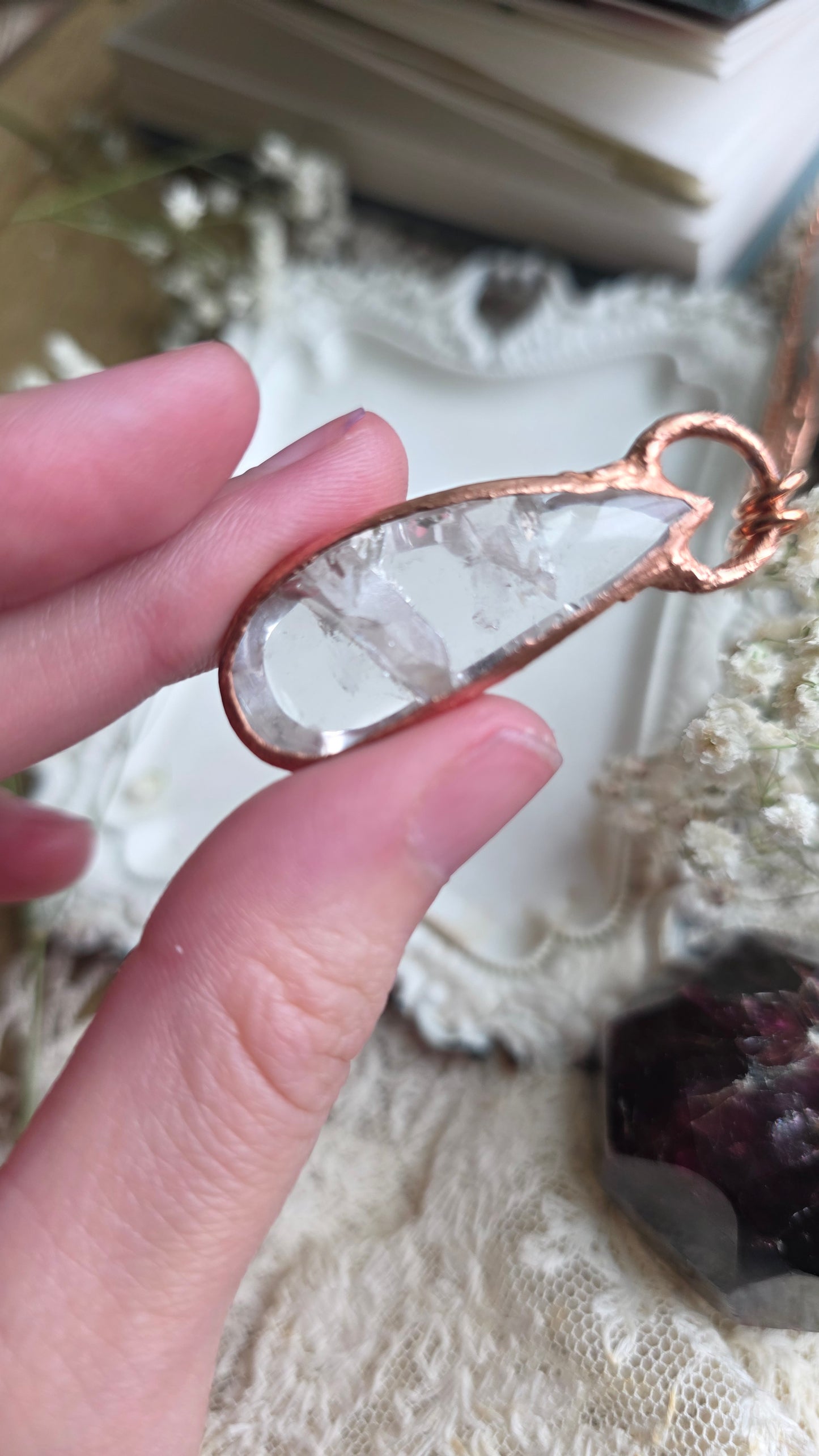 Manifestation Quartz Copper Necklace