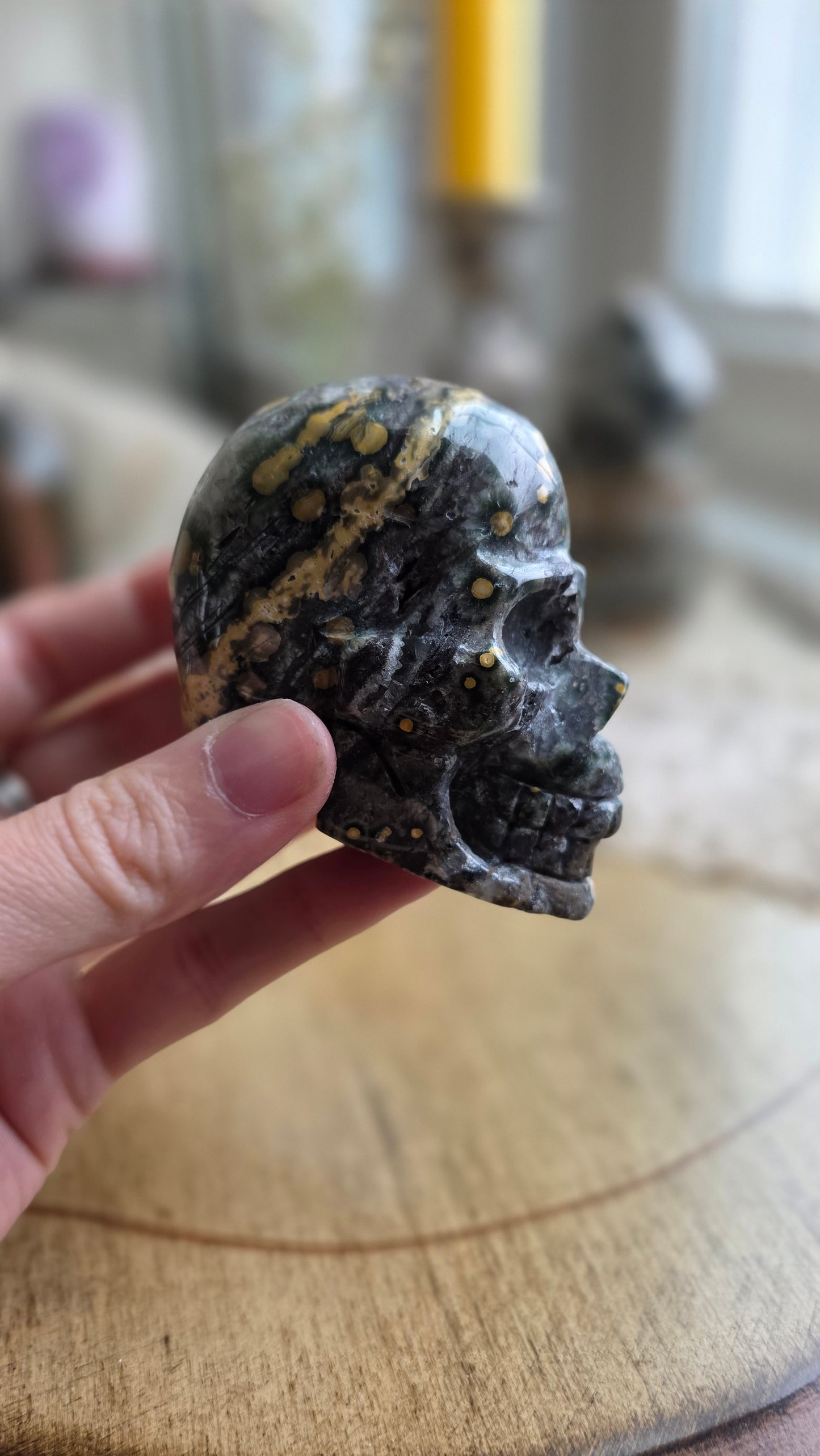 Ocean jasper skull 3