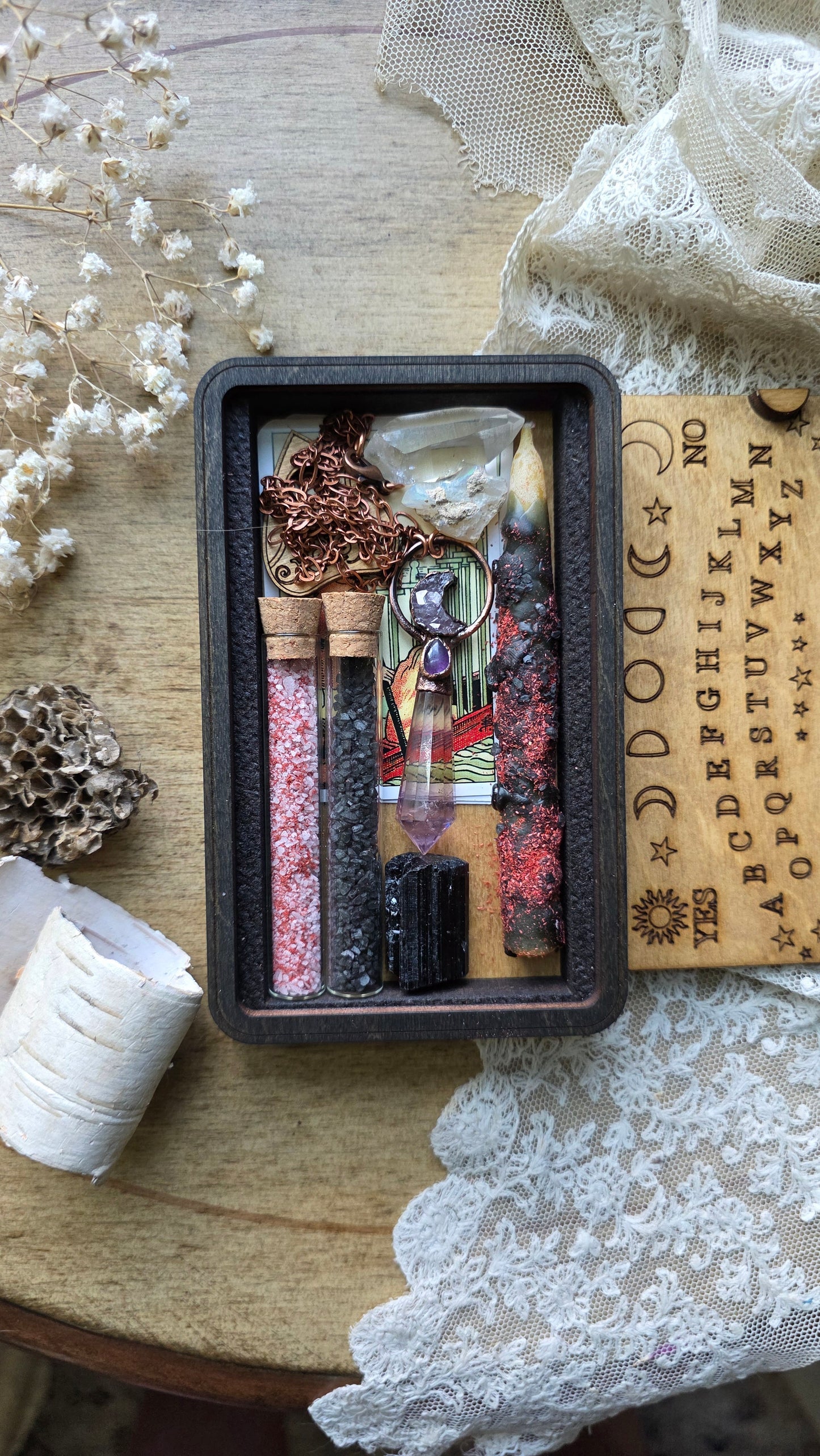 Luna: Wooden Ouija Spell and Pendulum Kit, Jdrewsilvers collaboration