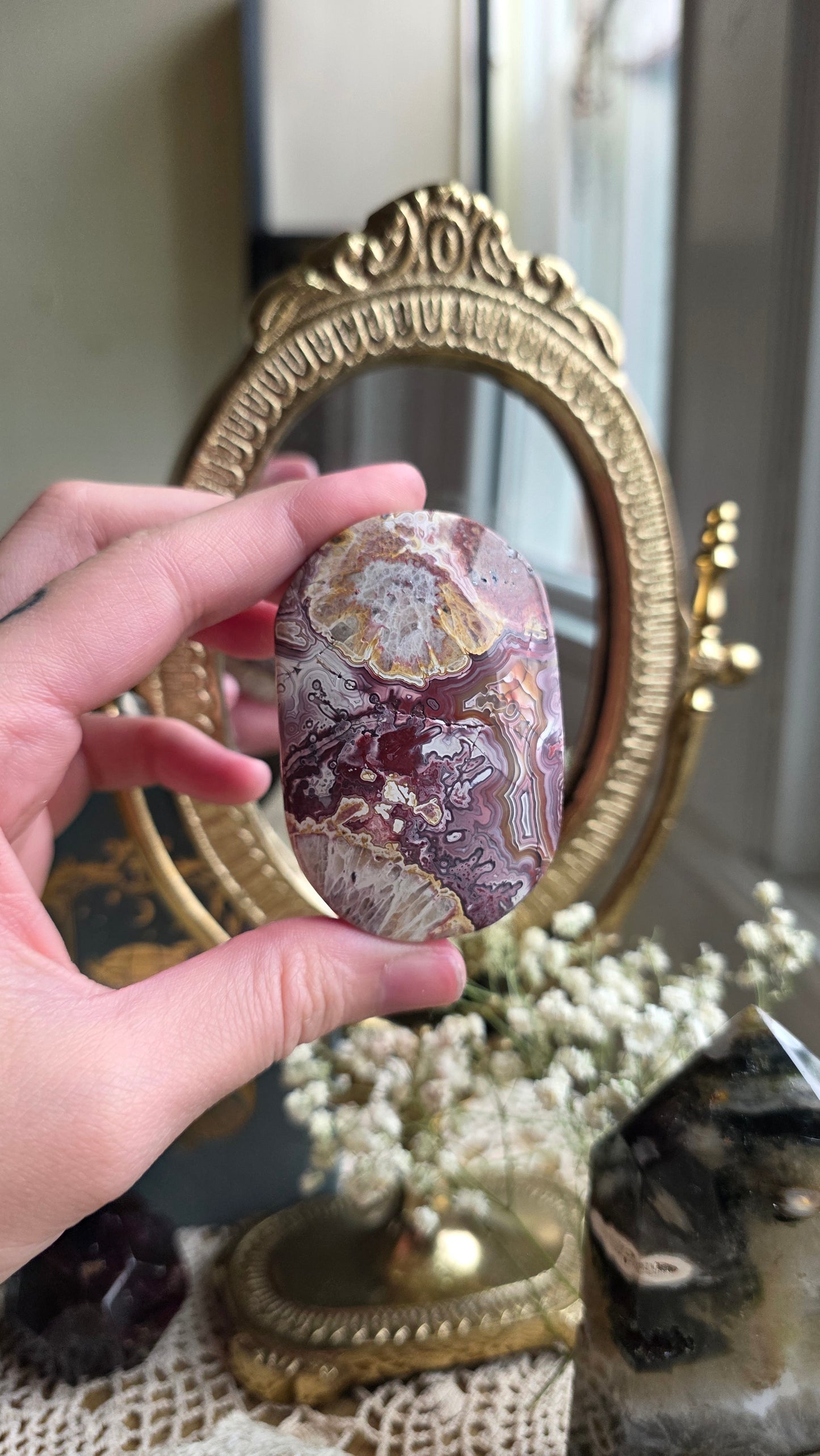 Crazy lace agate palmstone no.1