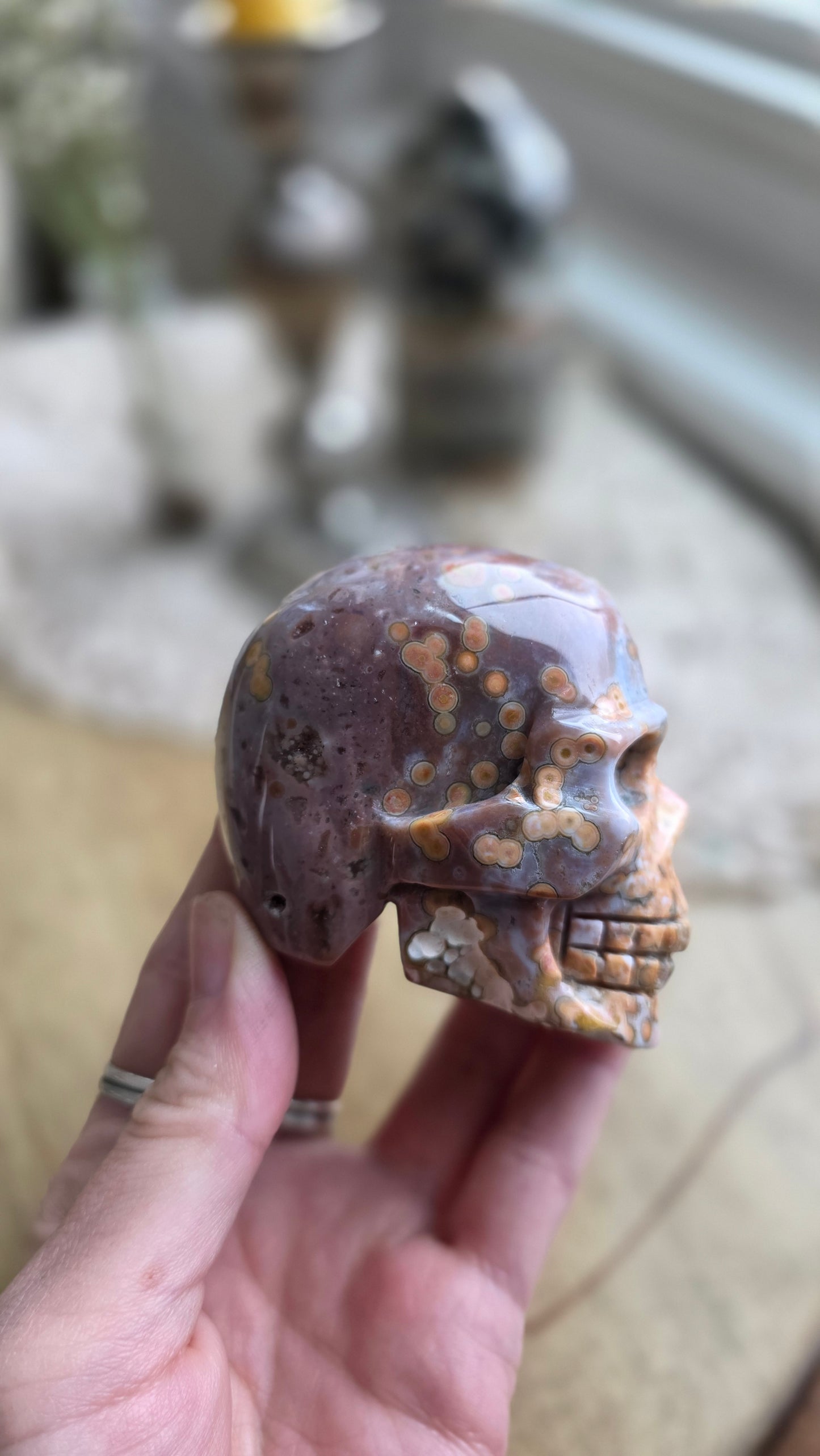 Ocean Jasper Skull 7