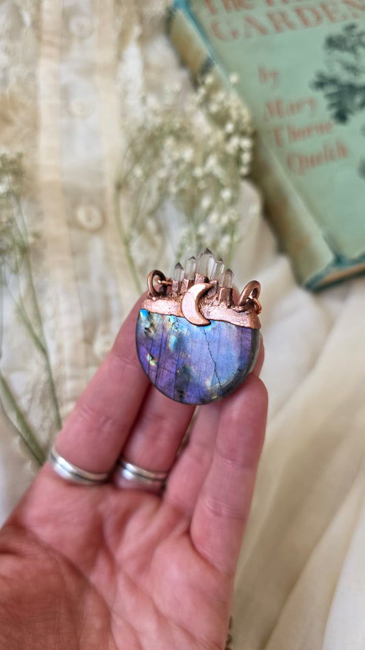 Purple Labradorite Stardust Pendant