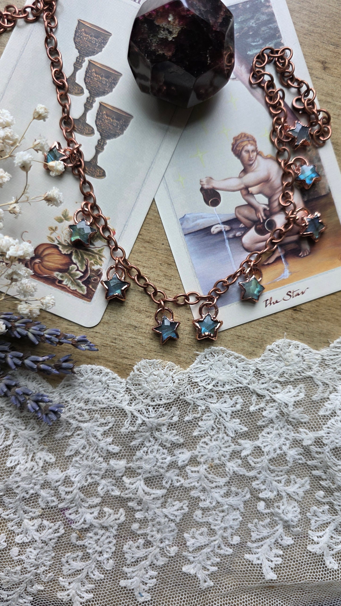 Labradorite Star Chunky Copper Necklace