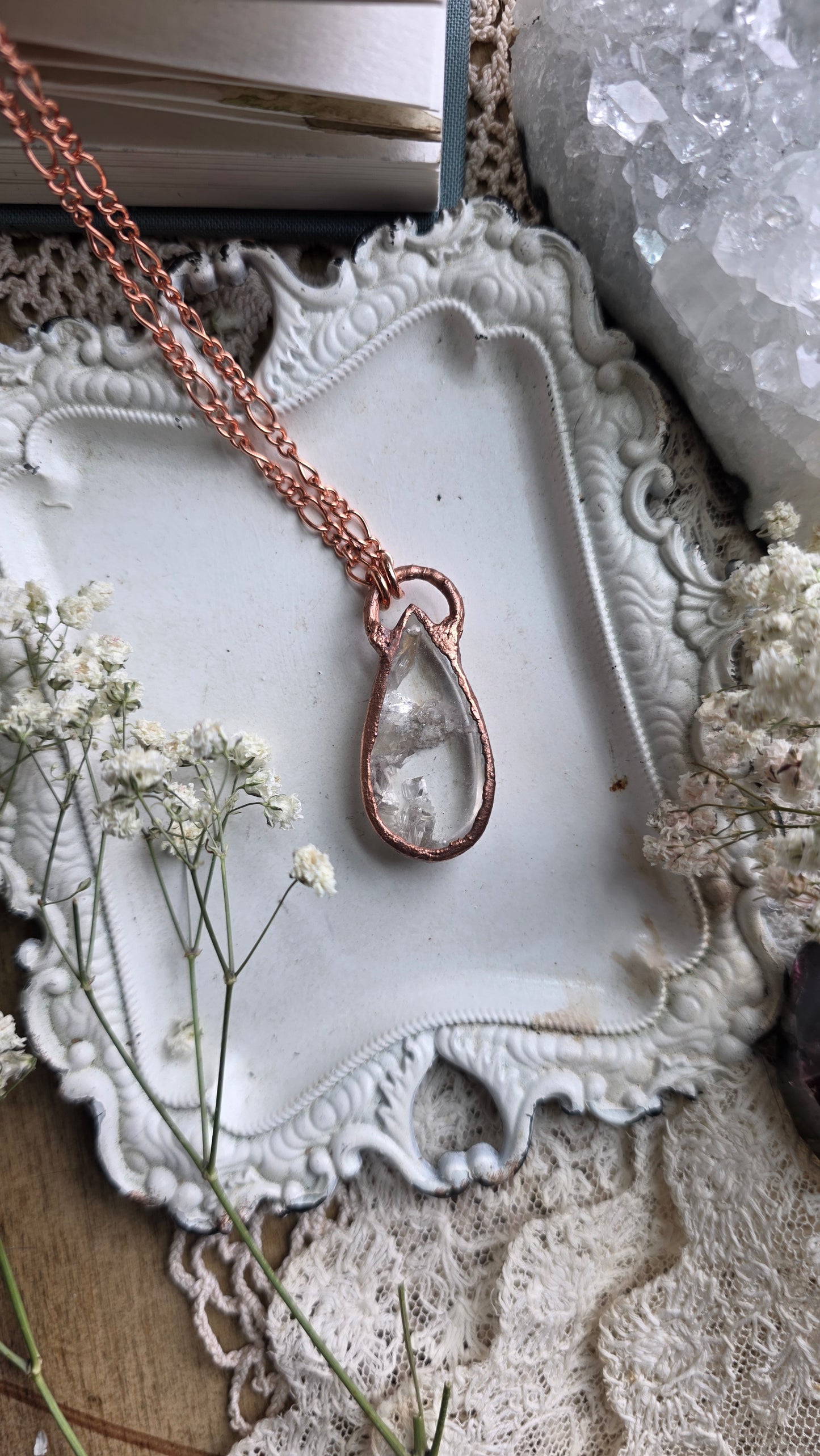 Manifestation Quartz Copper Necklace