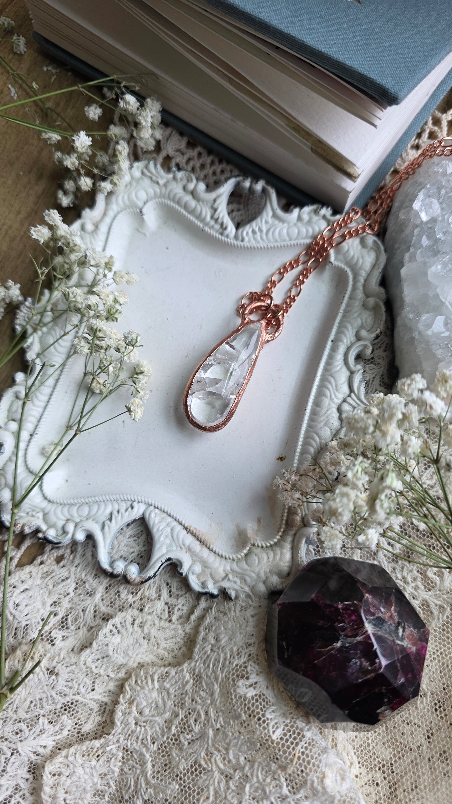 Manifestation Quartz Copper Necklace
