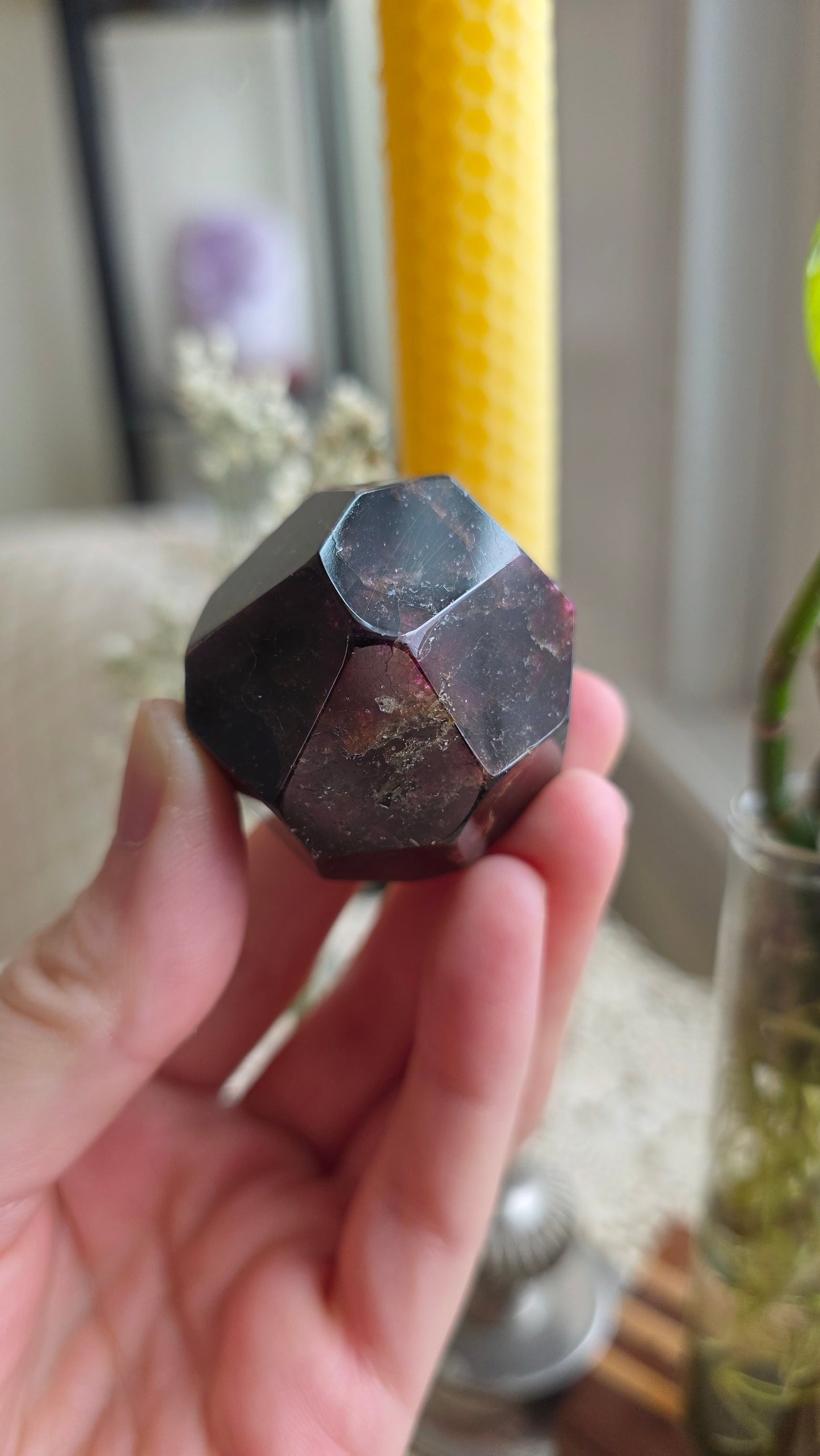 Raspberry Garnet Dodechahedron 12