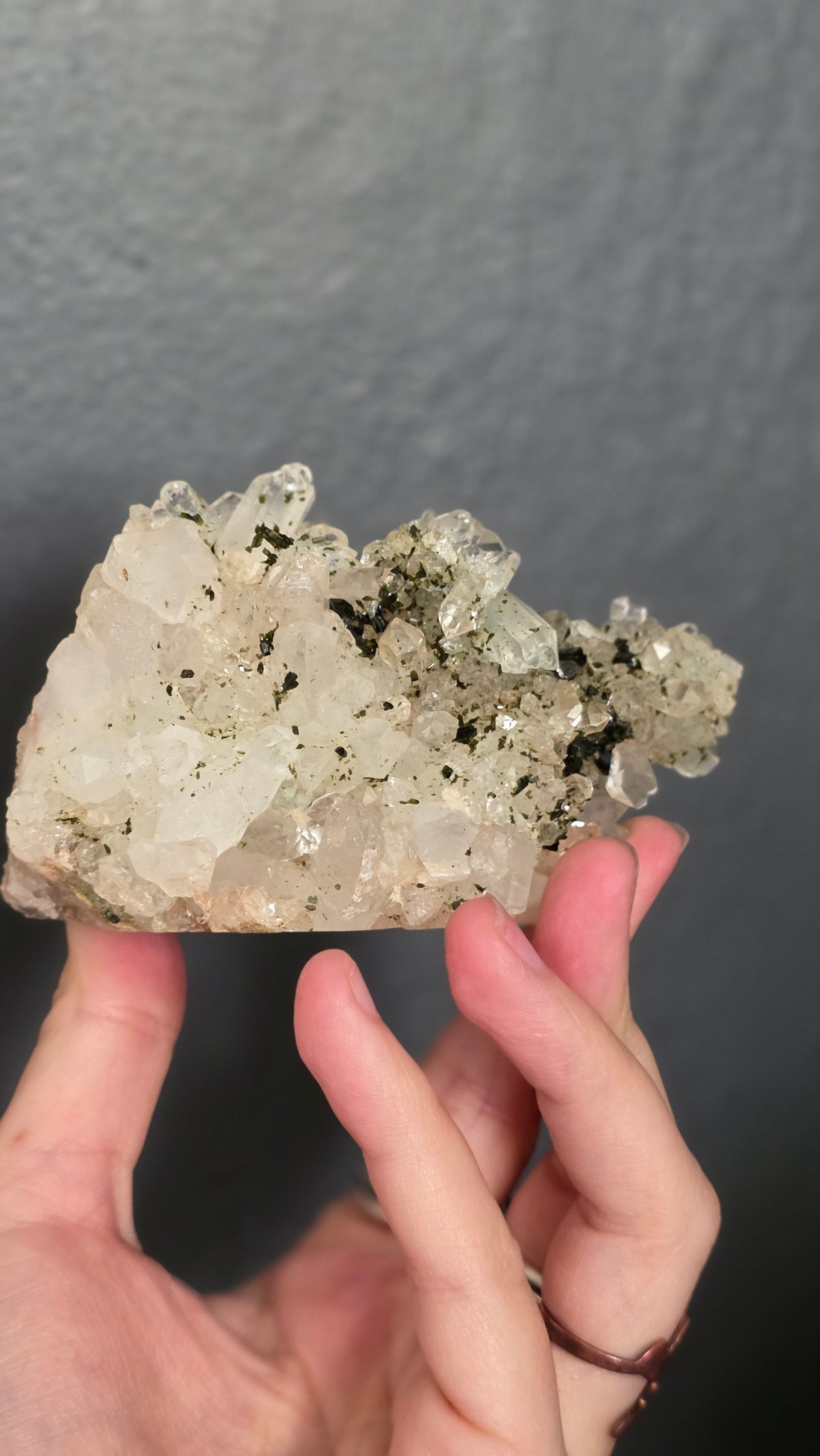 Epidote in Quartz