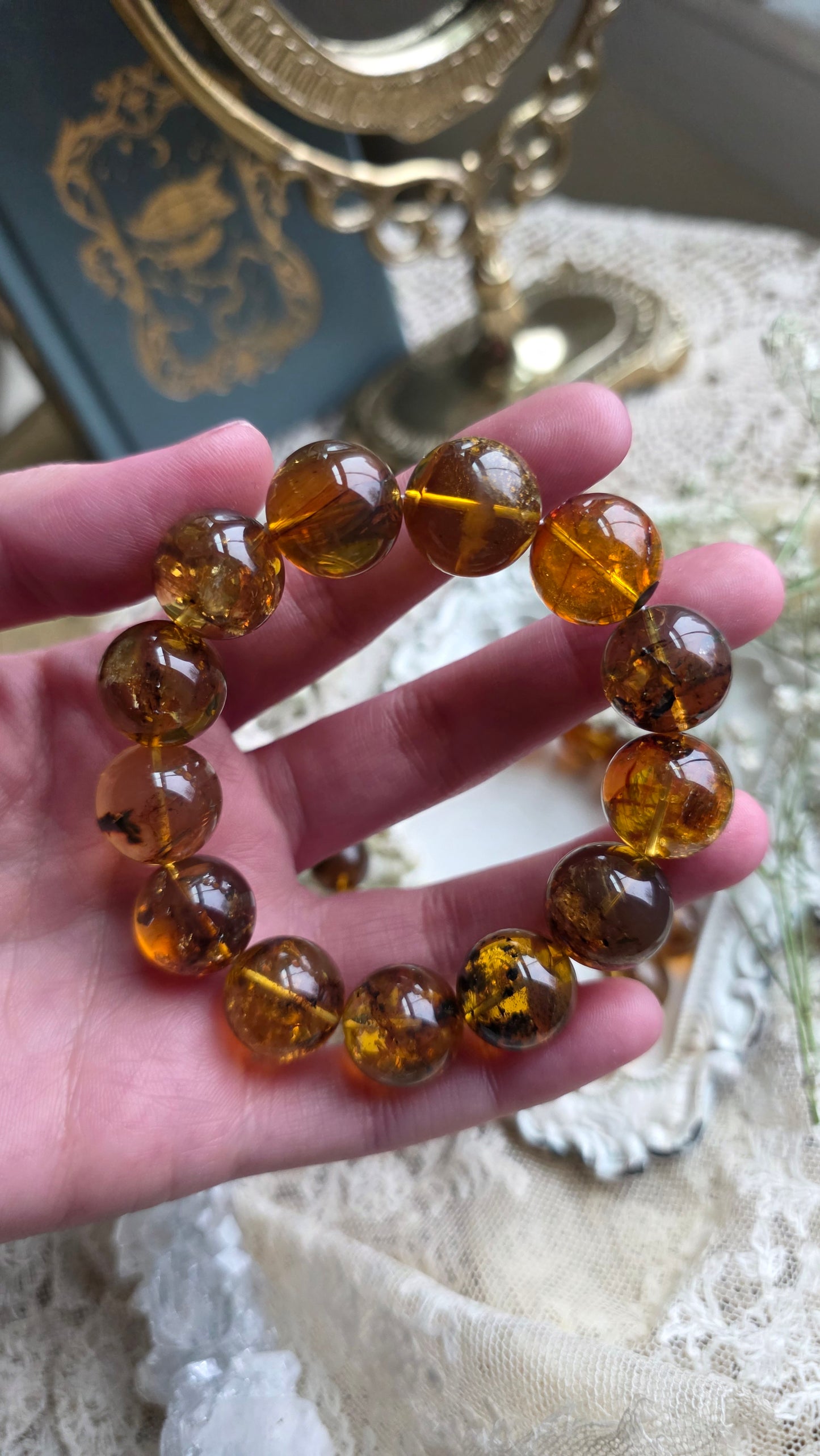 Calibrated Chiapas Amber Stretch Bracelet