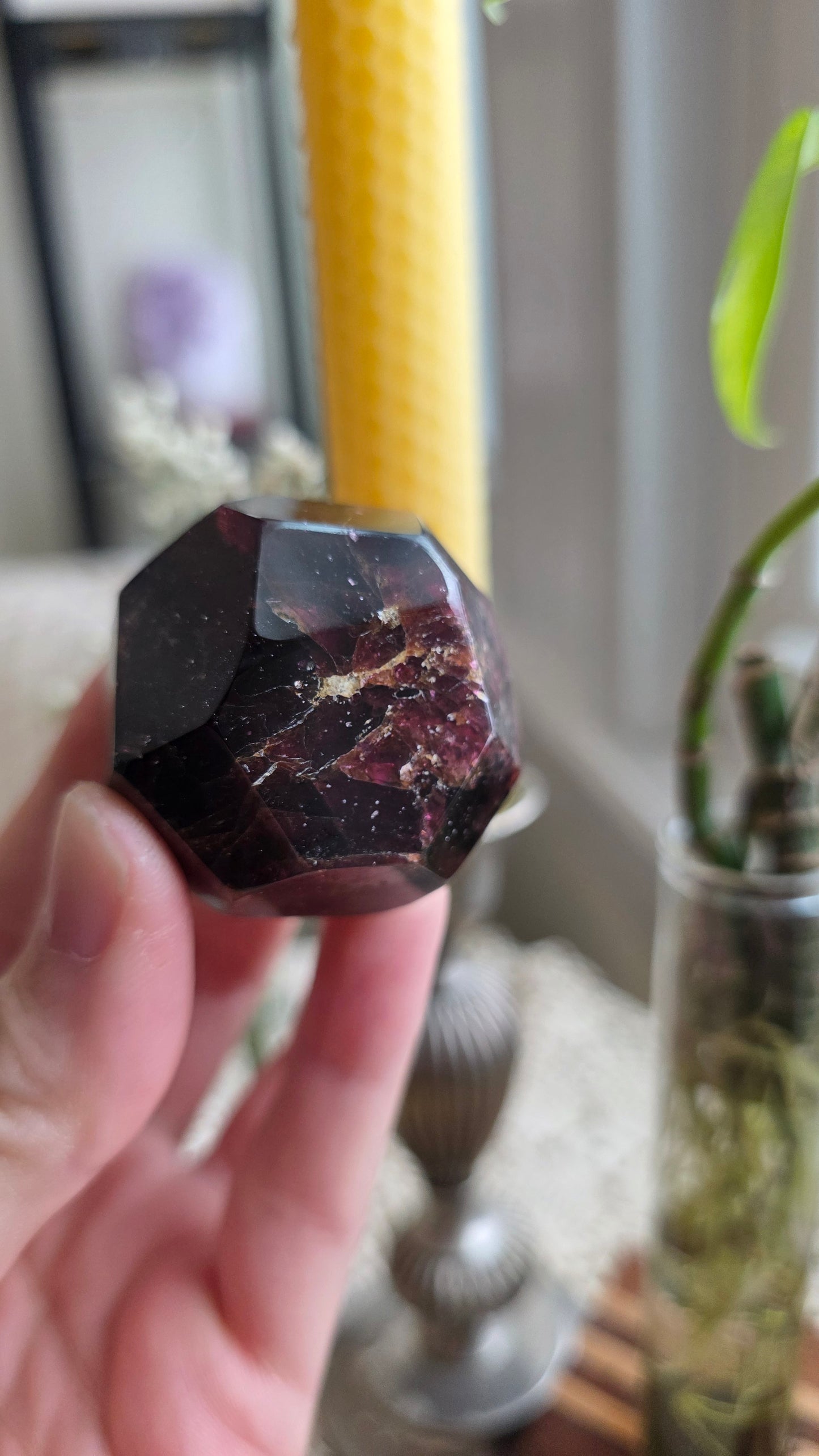Raspberry Garnet Dodechahedron 12