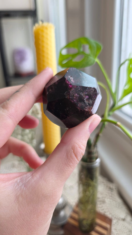 Raspberry Garnet Dodechahedron 13