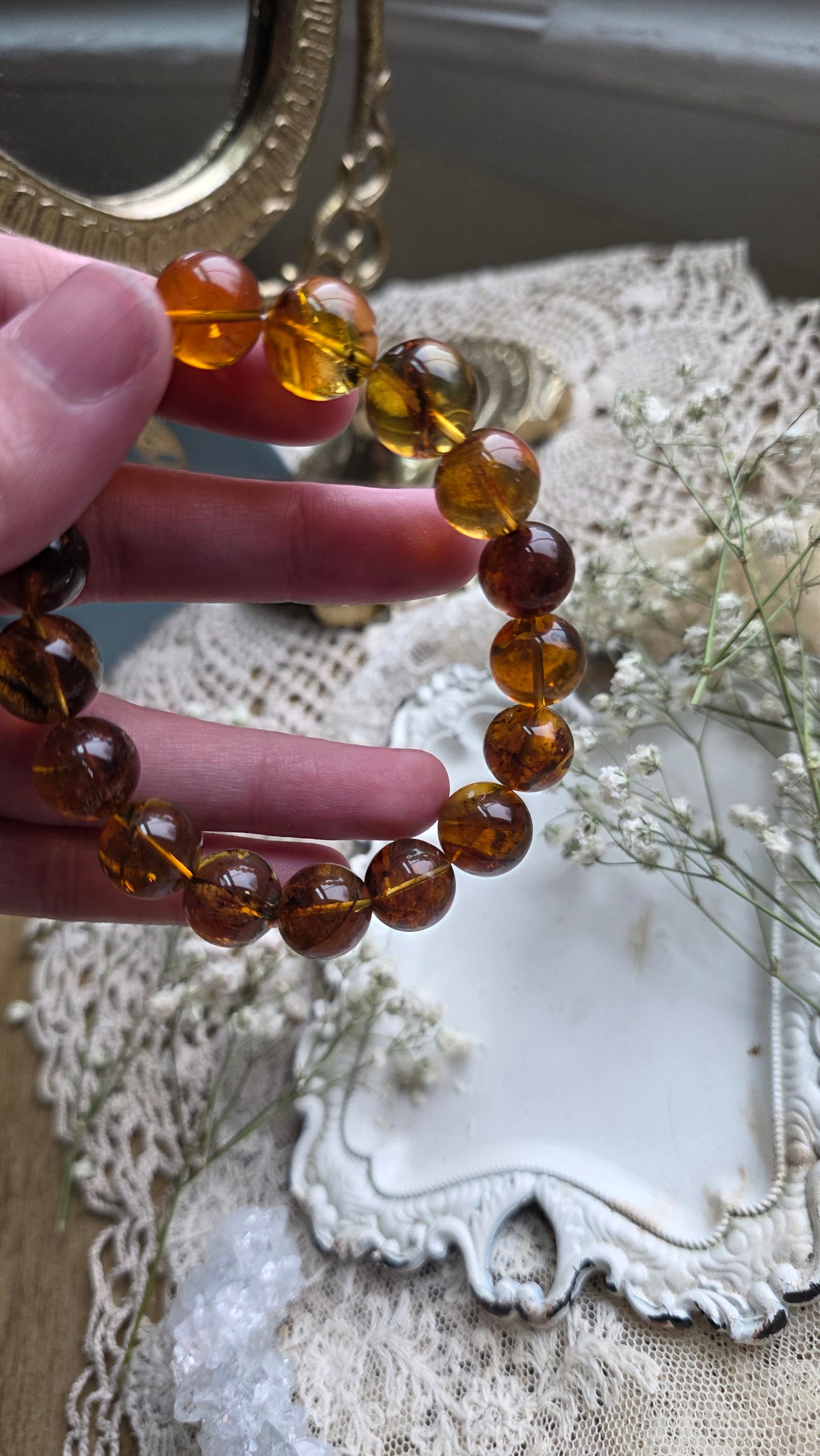 Calibrated Chiapas Amber Stretch Bracelet
