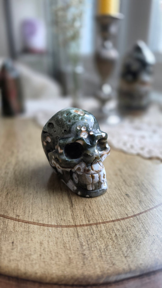 Ocean Jasper Skull 6