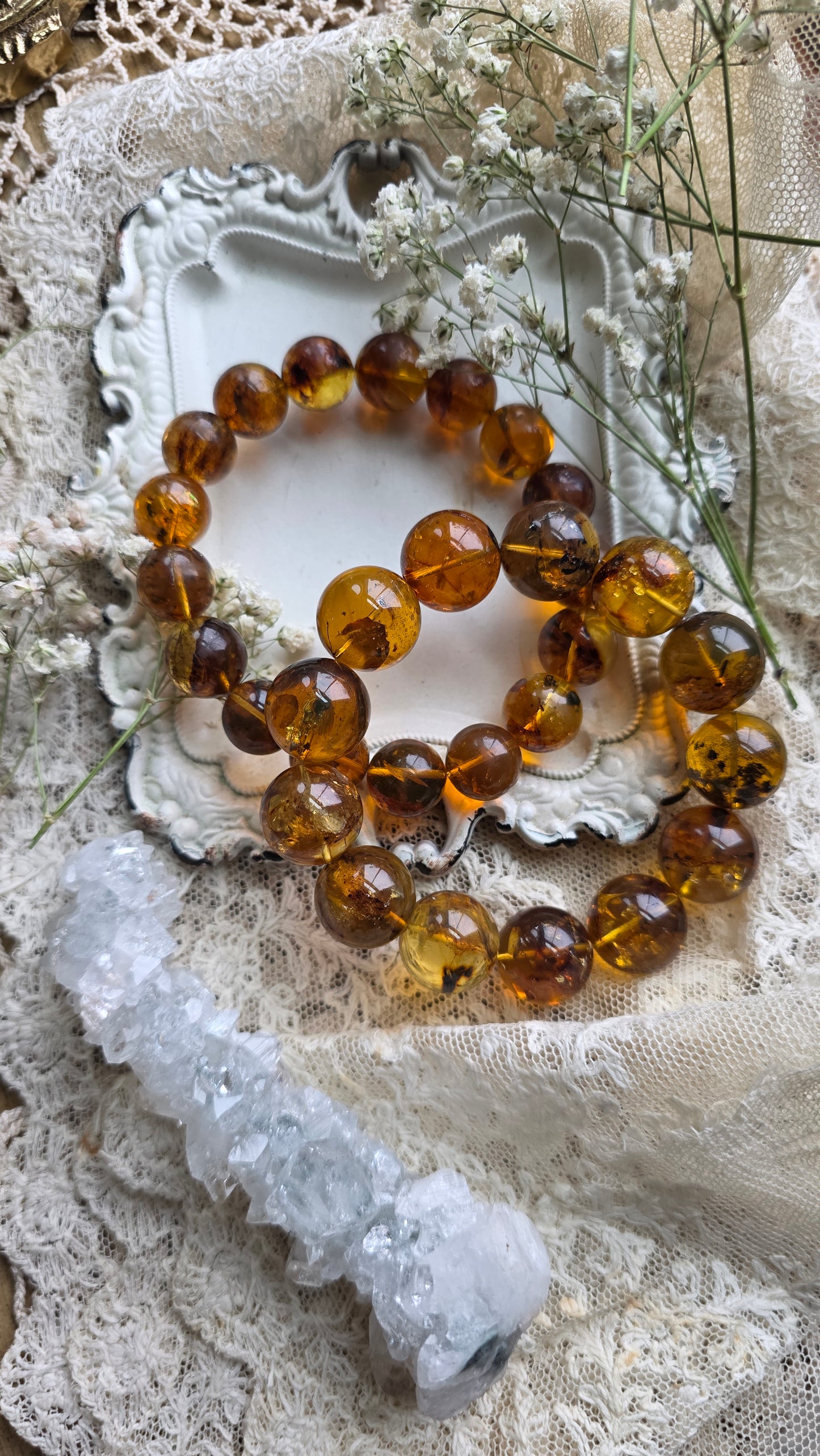 Calibrated Chiapas Amber Stretch Bracelet
