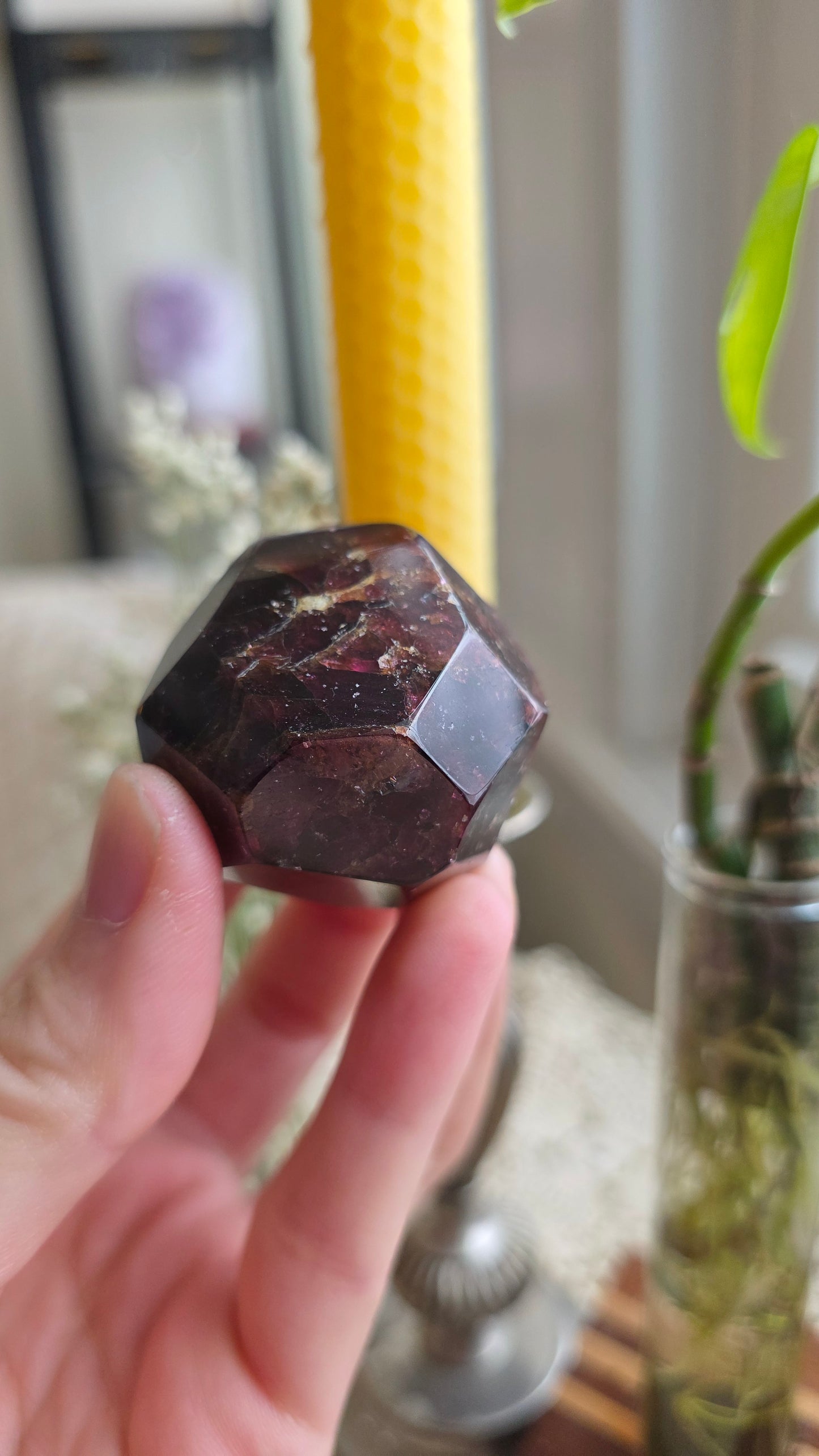 Raspberry Garnet Dodechahedron 12
