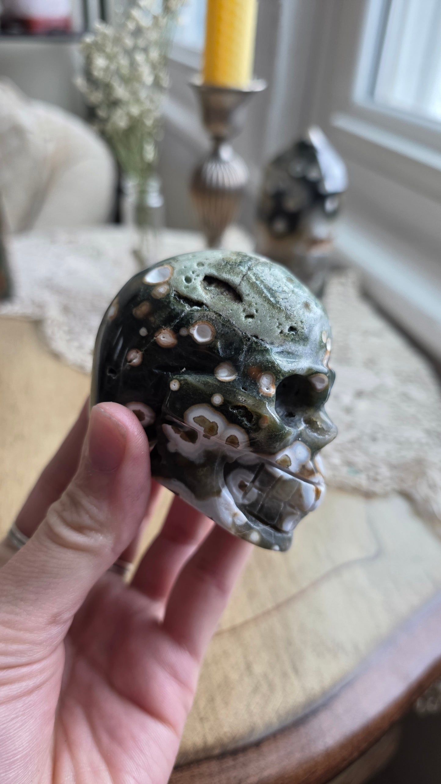 Ocean Jasper Skull 6