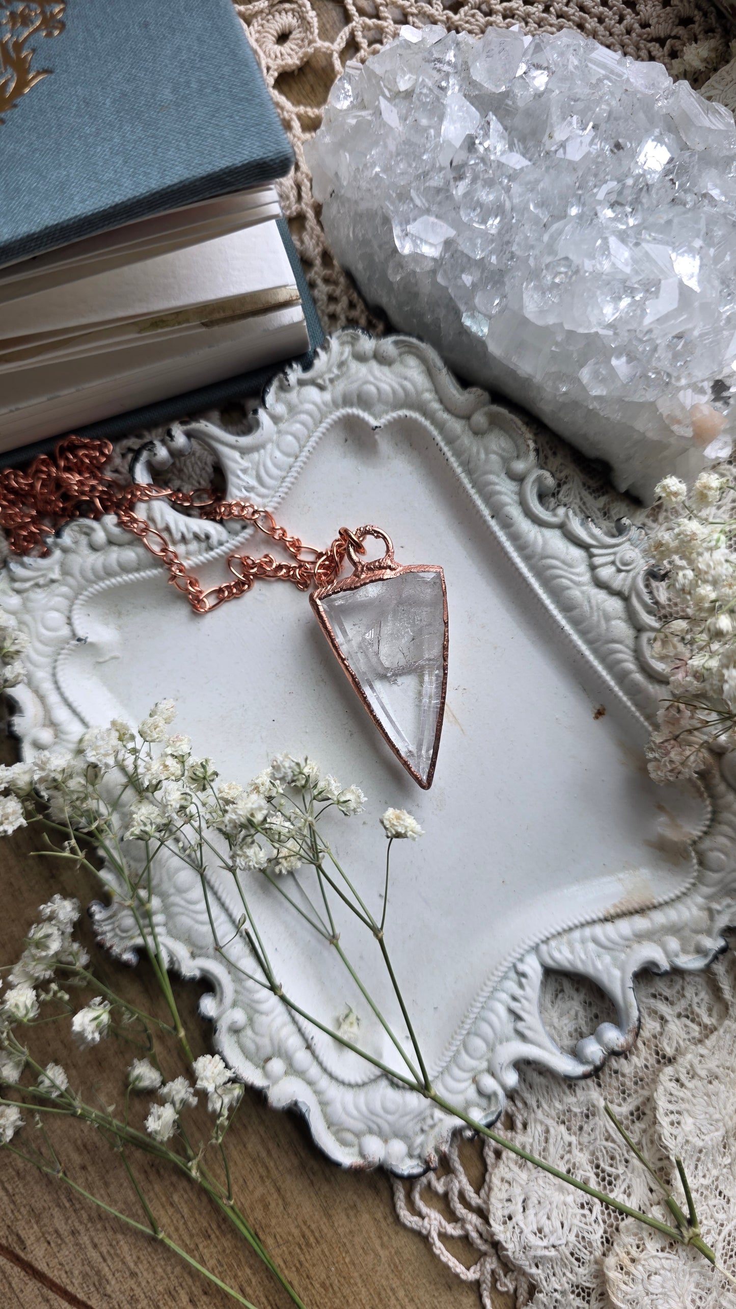Manifestation Quartz Copper Necklace