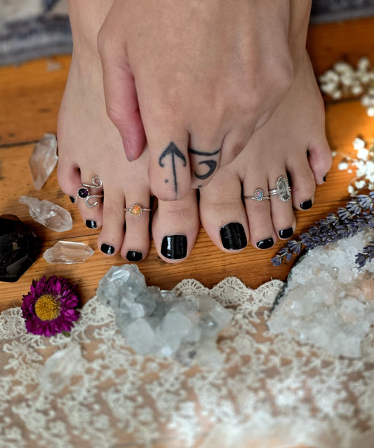 Adjustable Sterling Silver Toe Rings