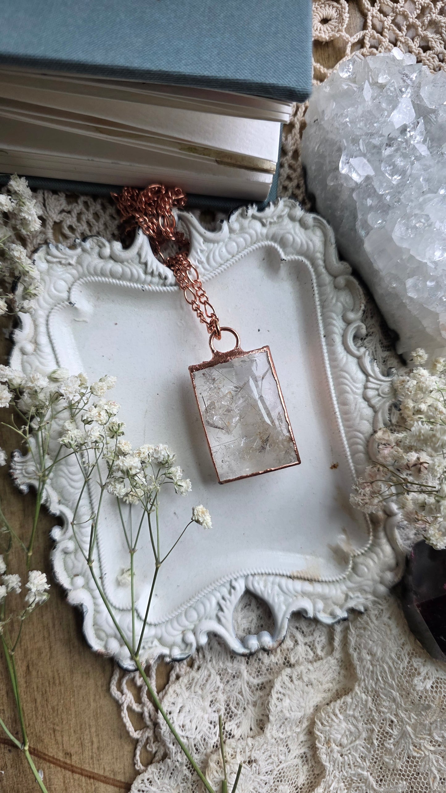 Manifestation Quartz Copper Necklace