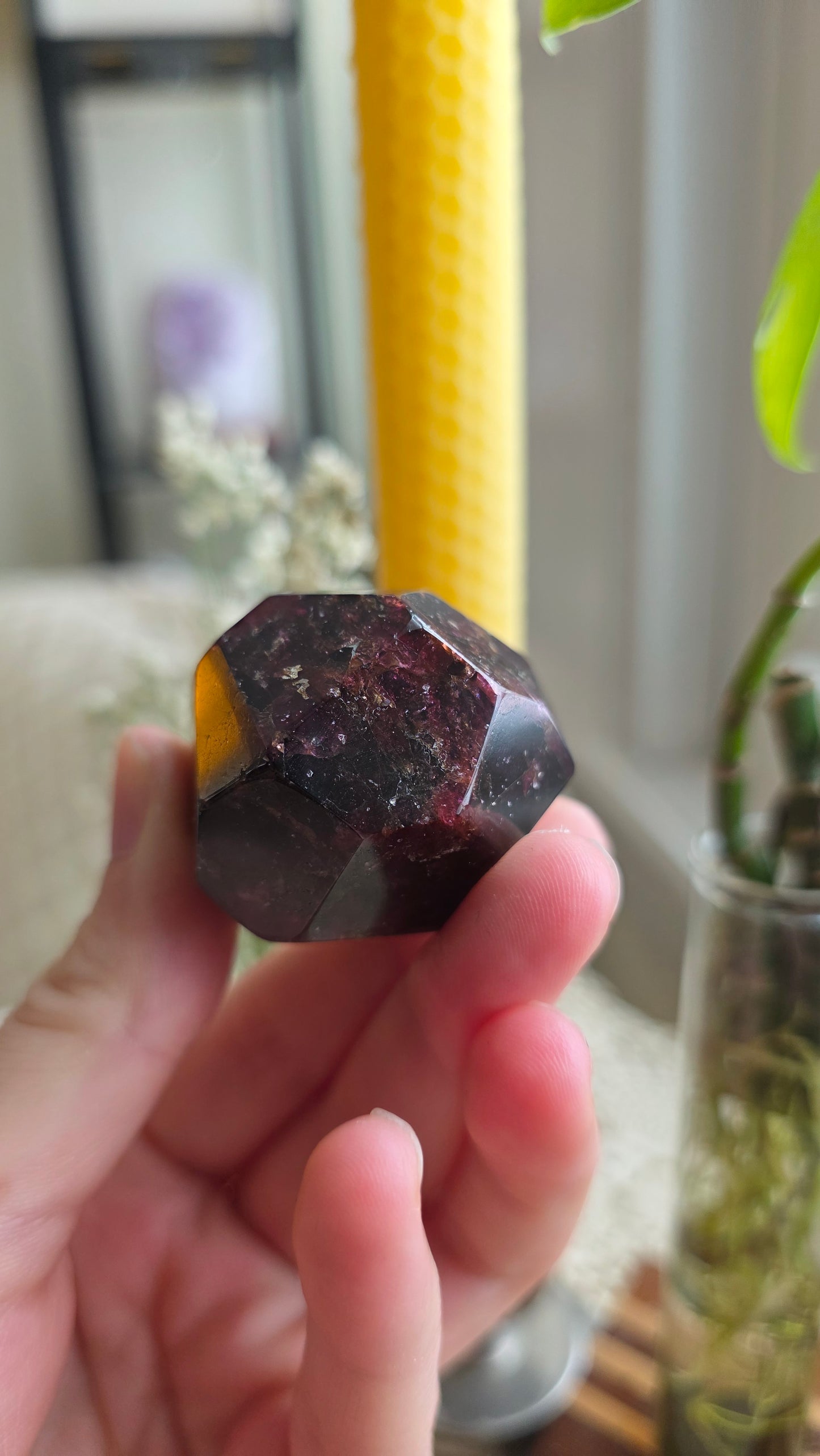 Raspberry Garnet Dodechahedron 12