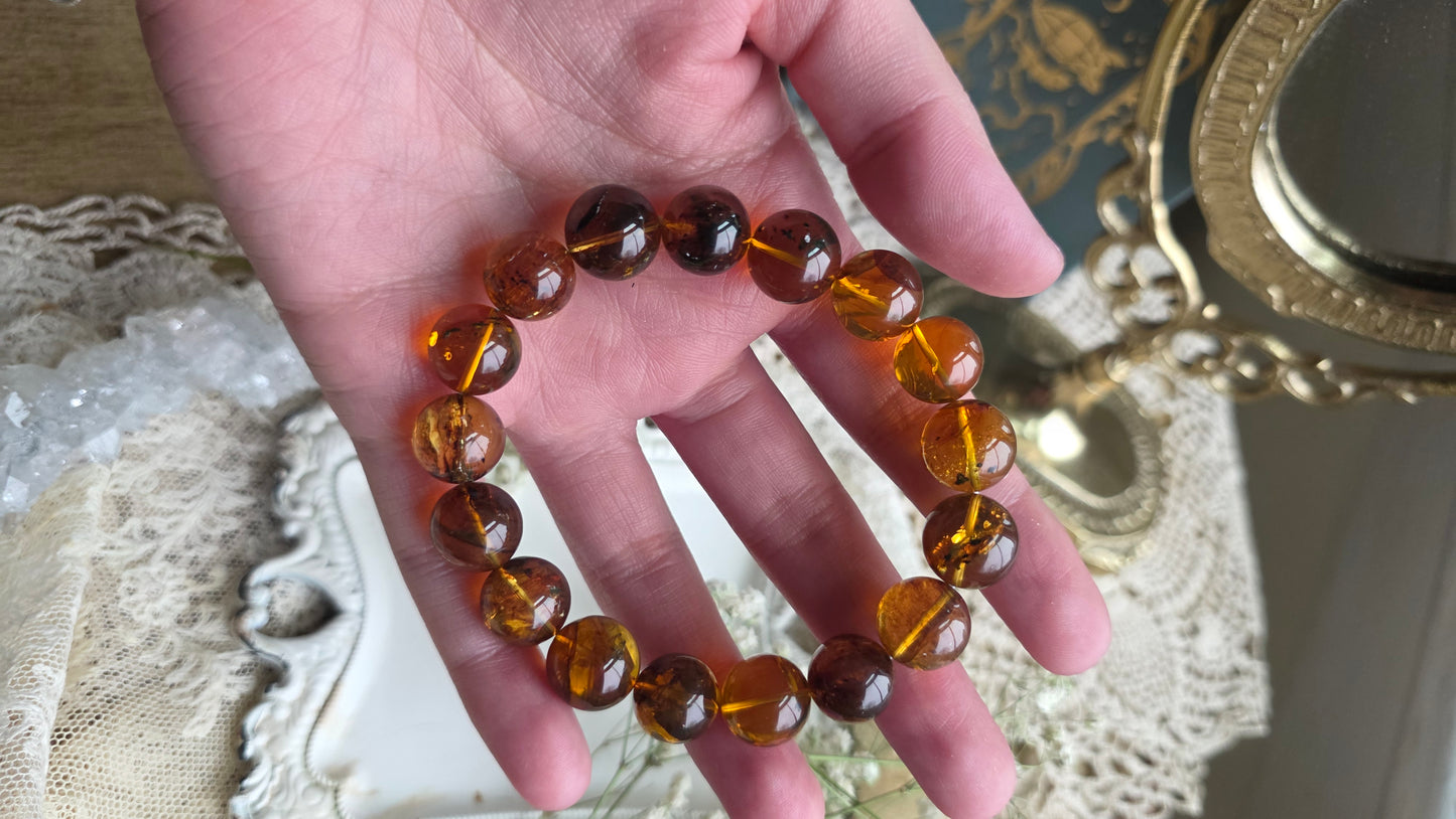 Calibrated Chiapas Amber Stretch Bracelet