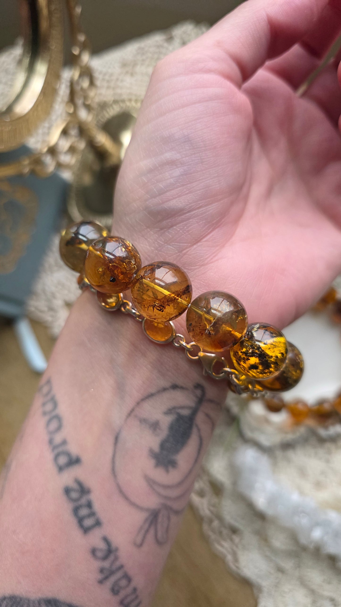 Calibrated Chiapas Amber Stretch Bracelet