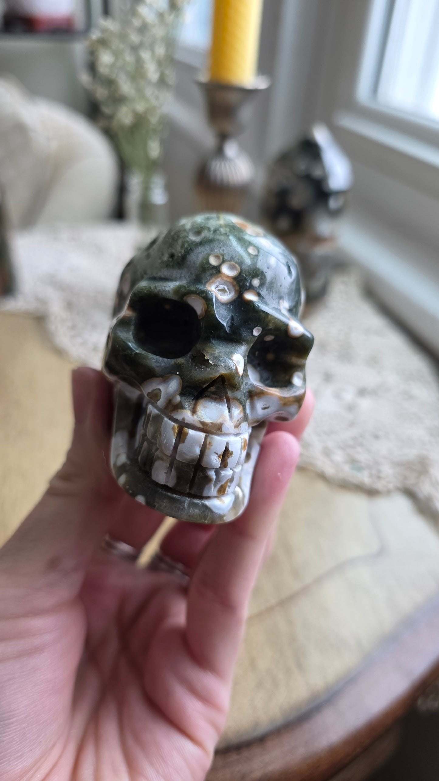 Ocean Jasper Skull 6