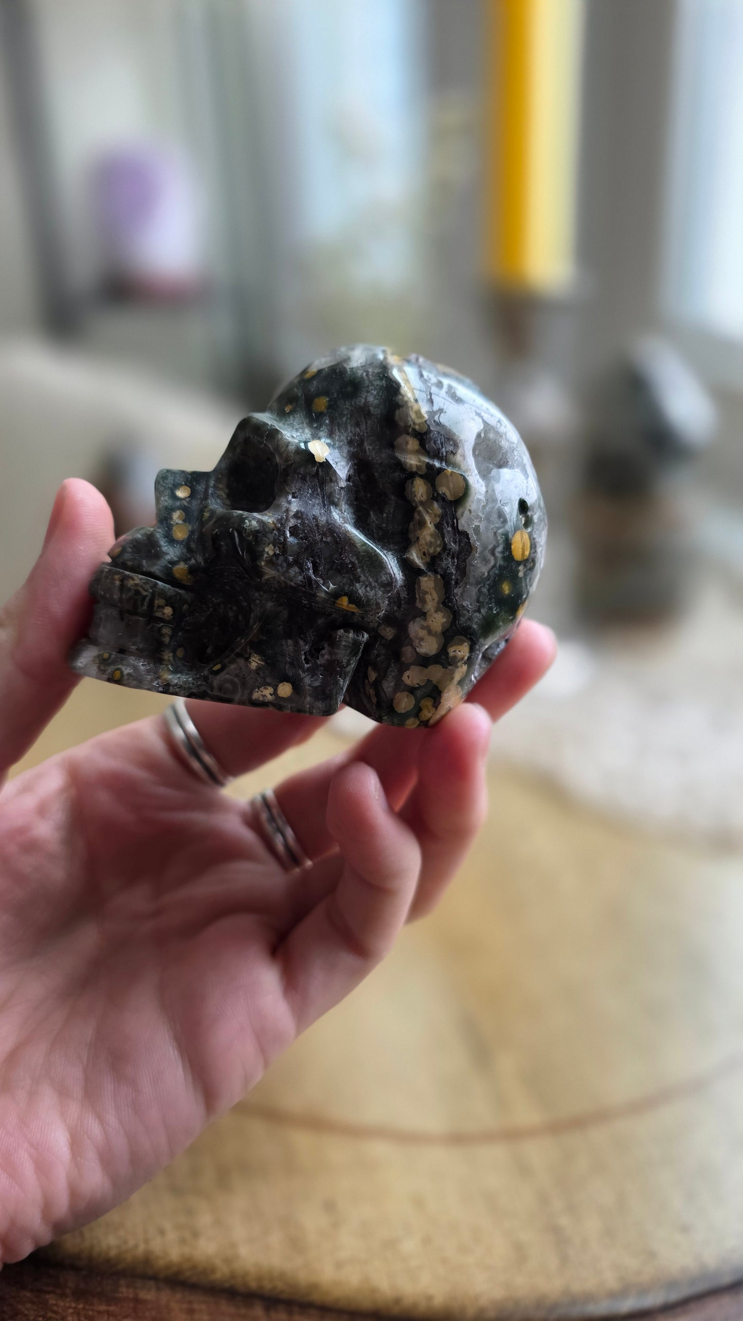 Ocean jasper skull 3