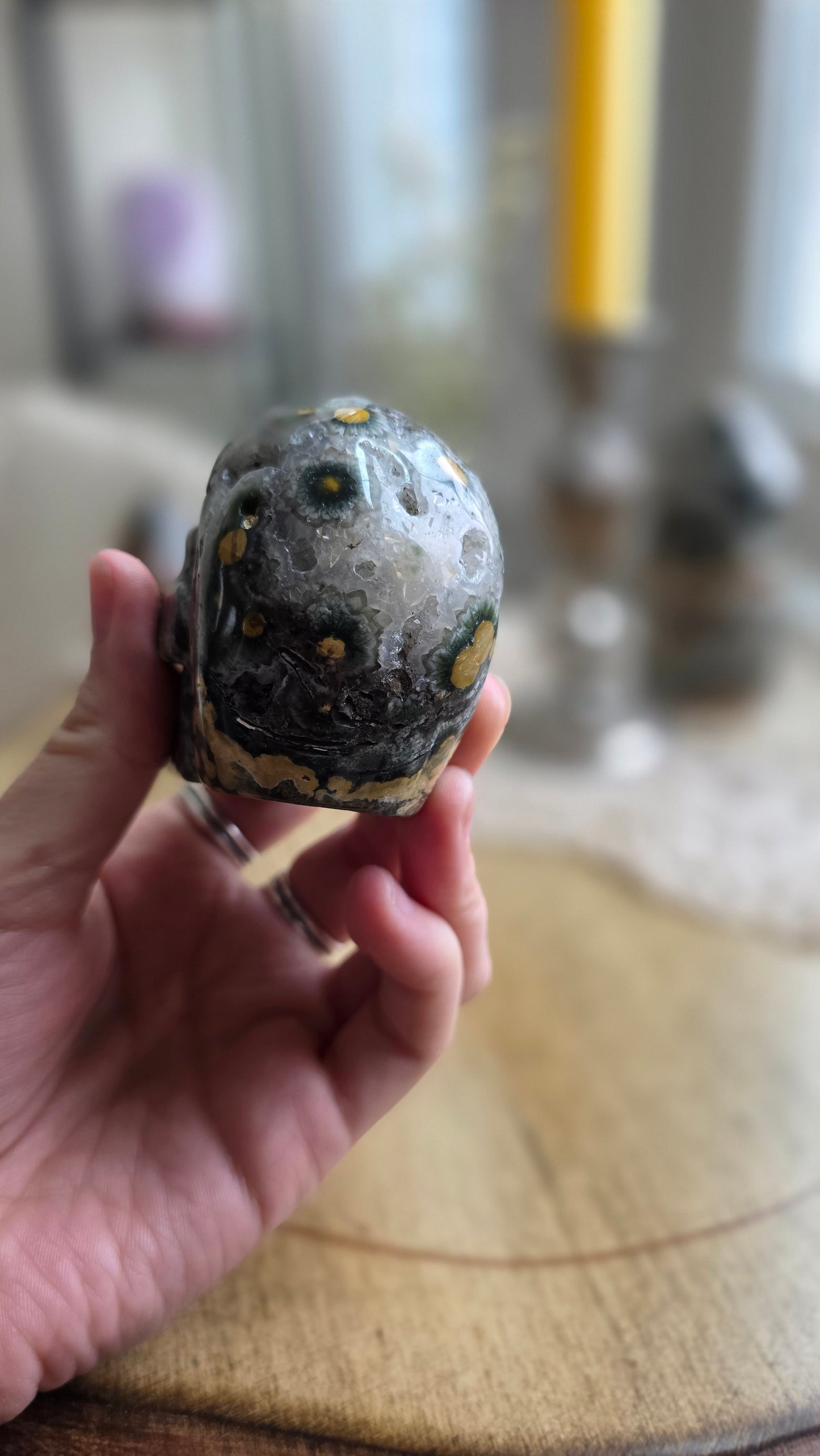 Ocean jasper skull 3