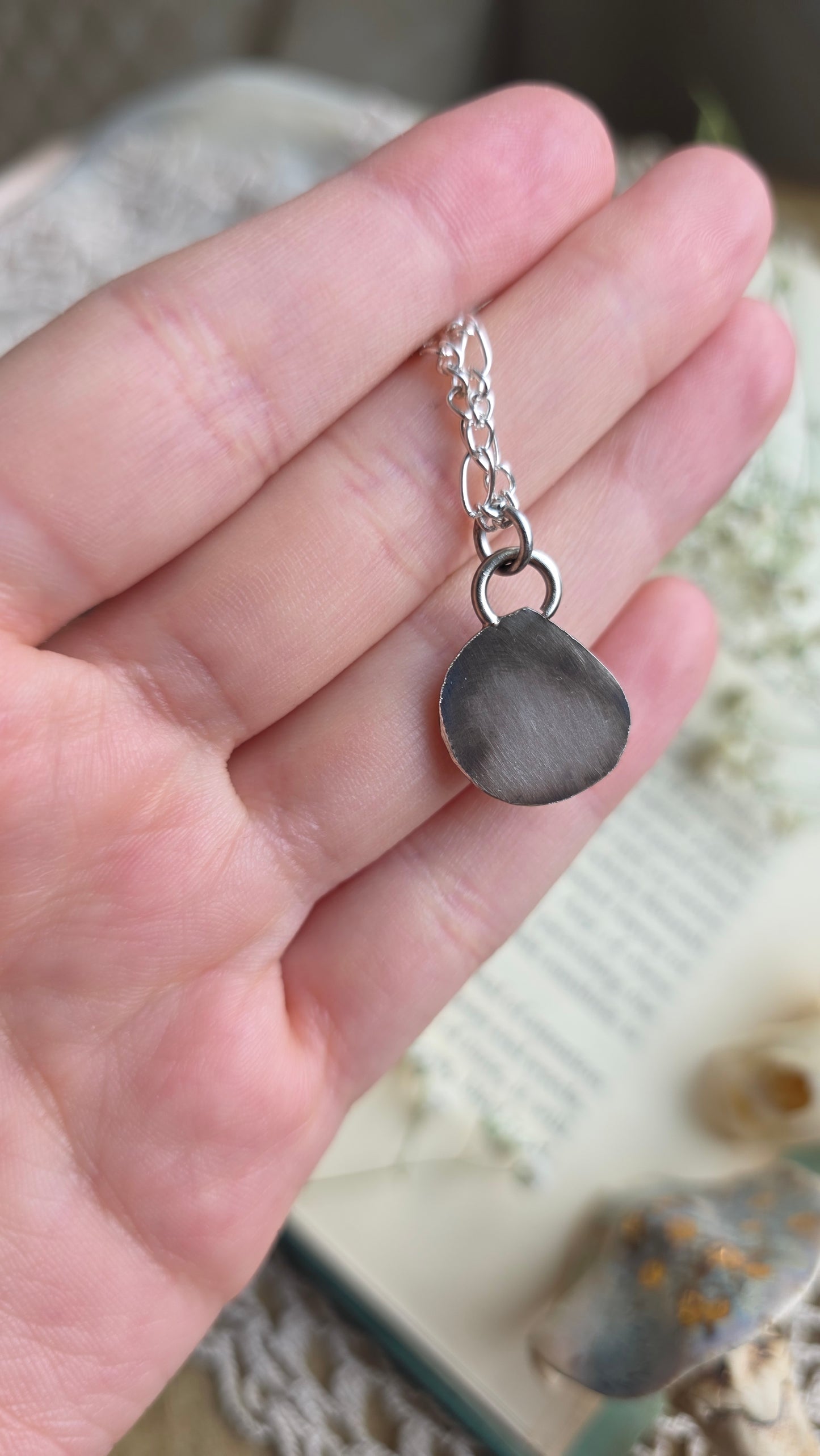 Sterling Silver Dainty Moonstone Necklace