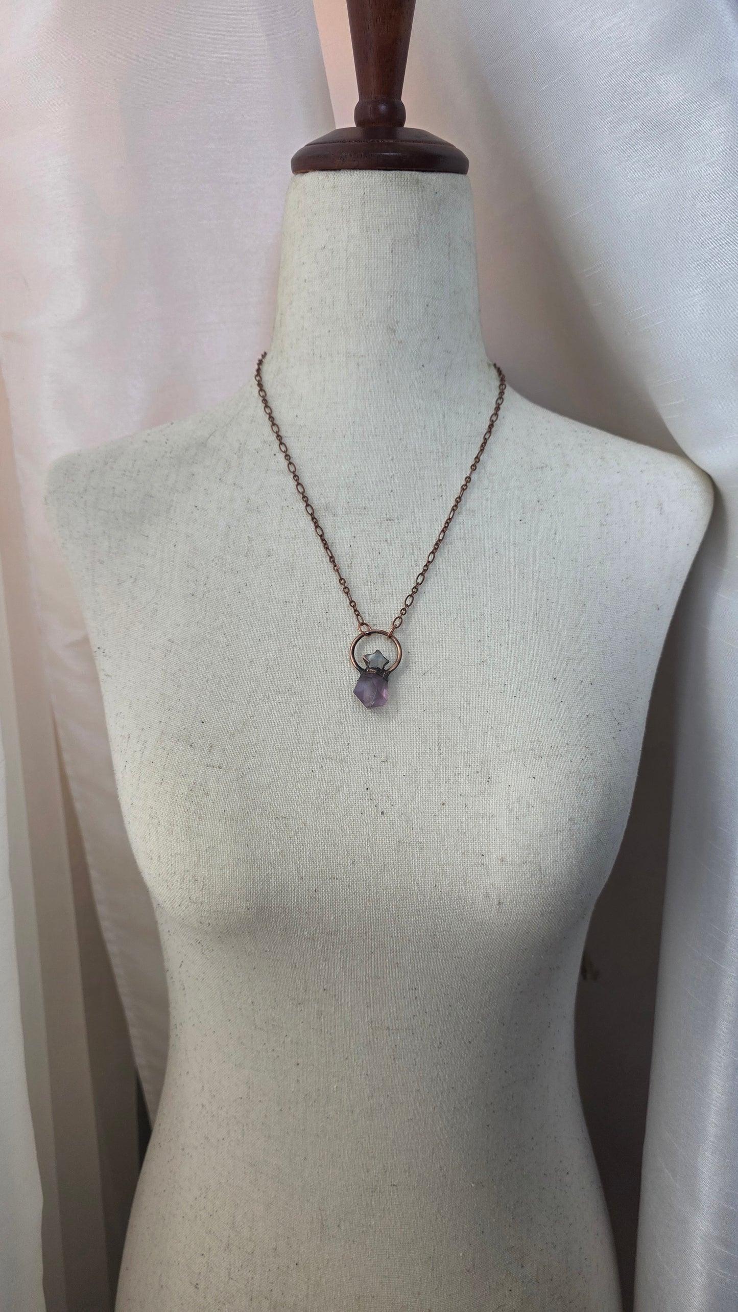 Star Charmer: Phantom Amethyst with Moonstone Star
