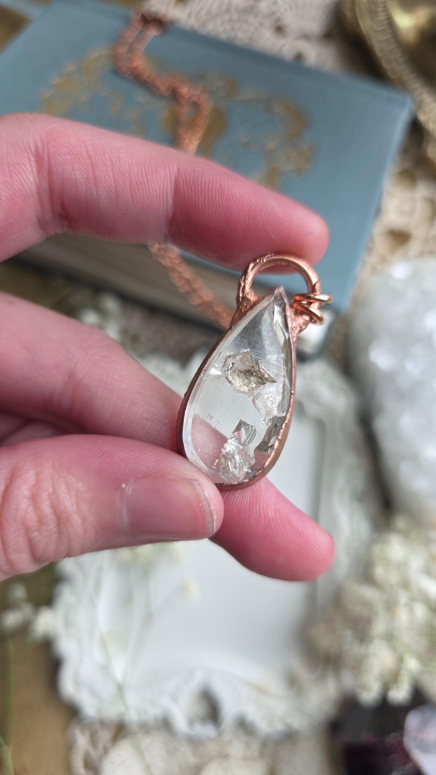 Manifestation Quartz Copper Necklace