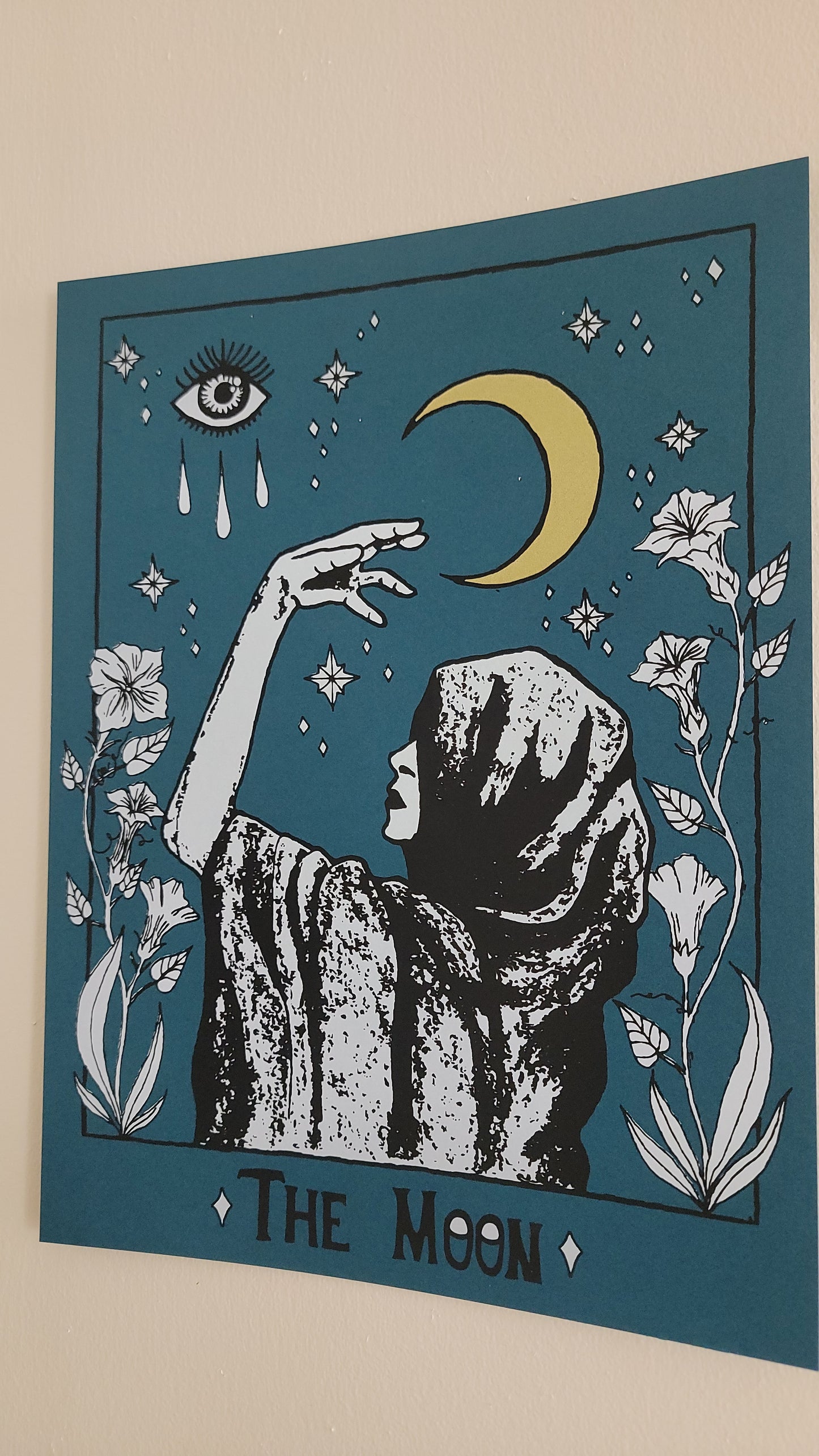 Limited! The Moon Original Drawing Screen Print