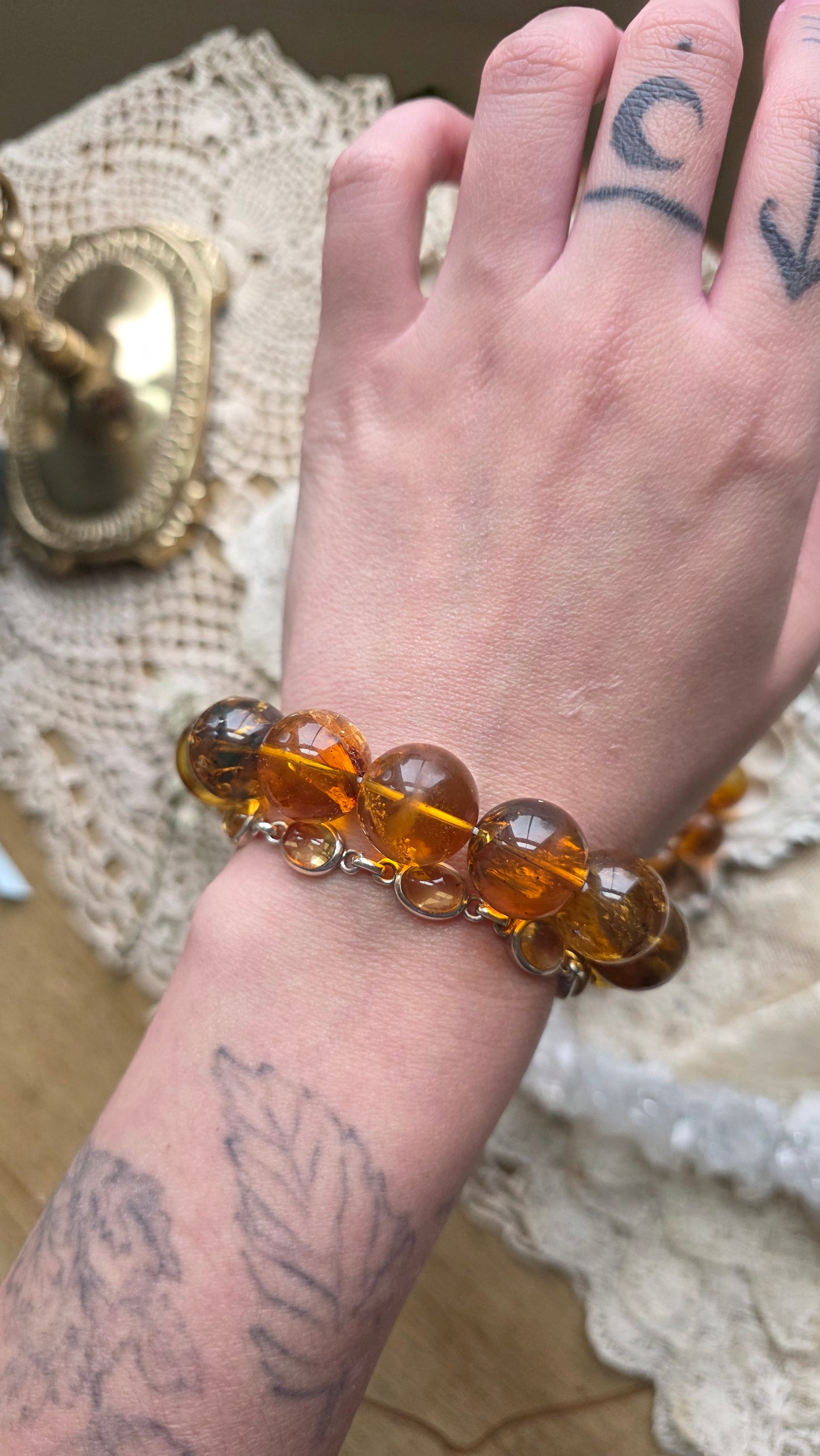 Calibrated Chiapas Amber Stretch Bracelet