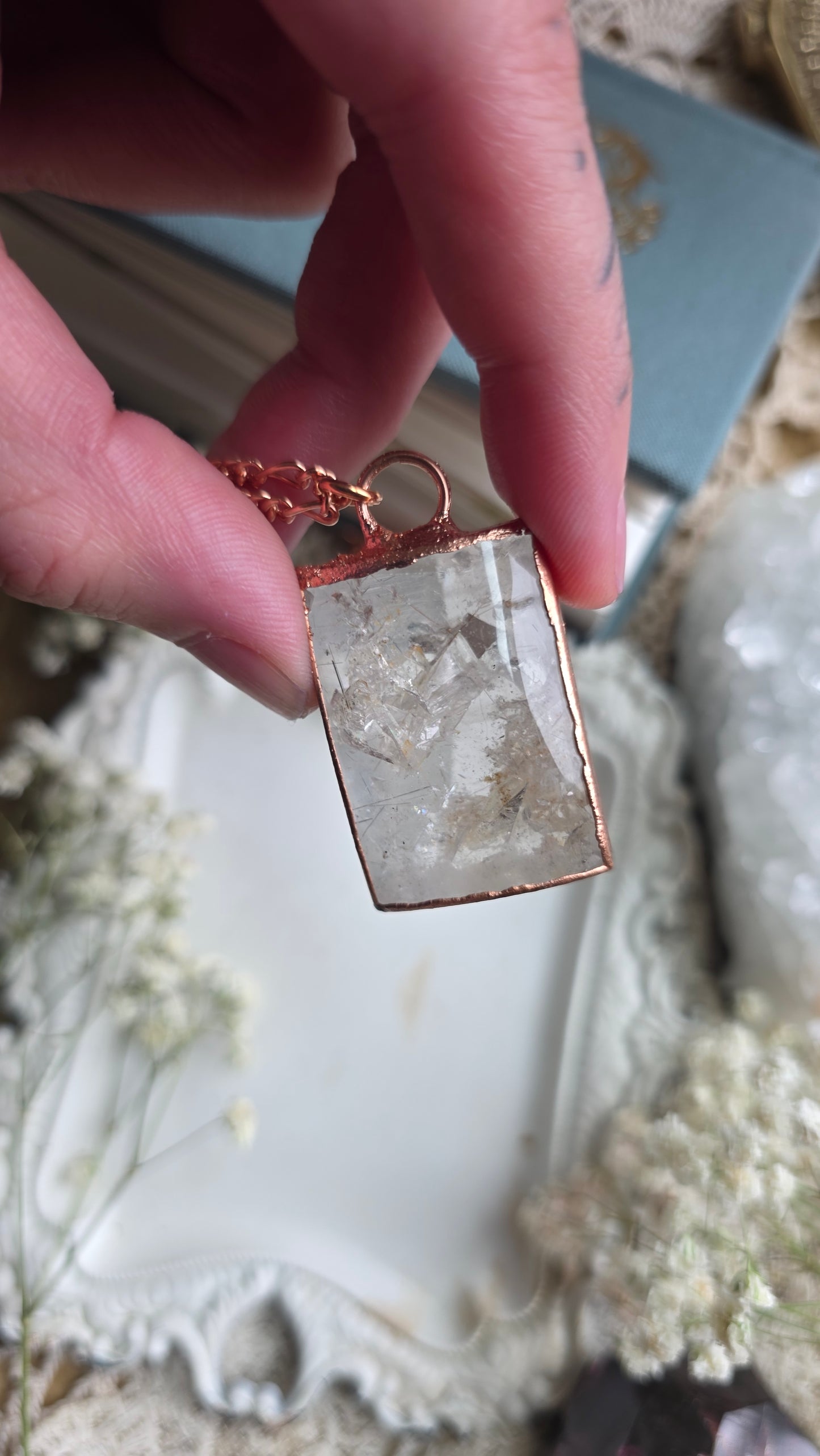 Manifestation Quartz Copper Necklace