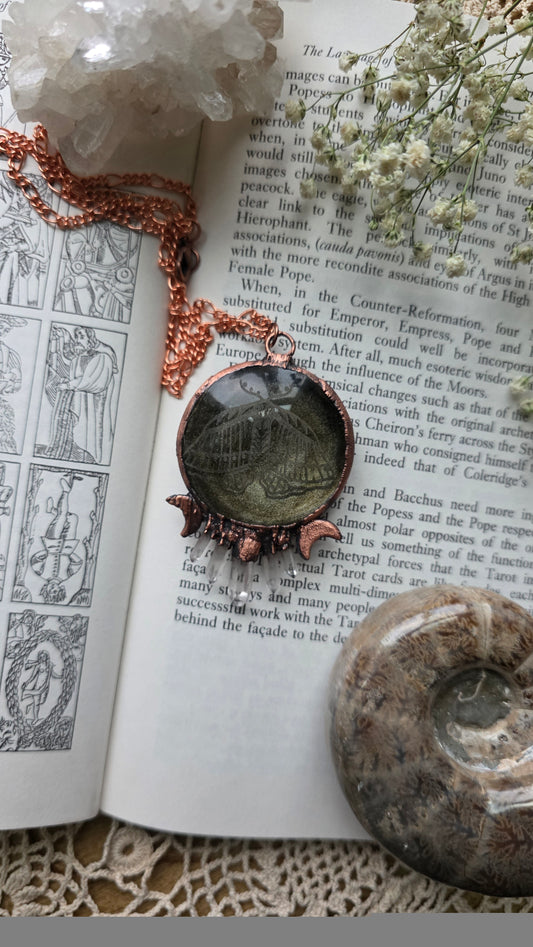 The Transformation Gold Sheen Obsidian Pendant