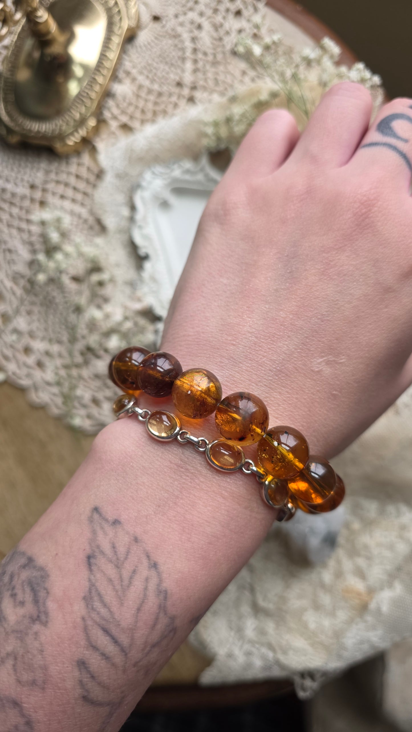 Calibrated Chiapas Amber Stretch Bracelet
