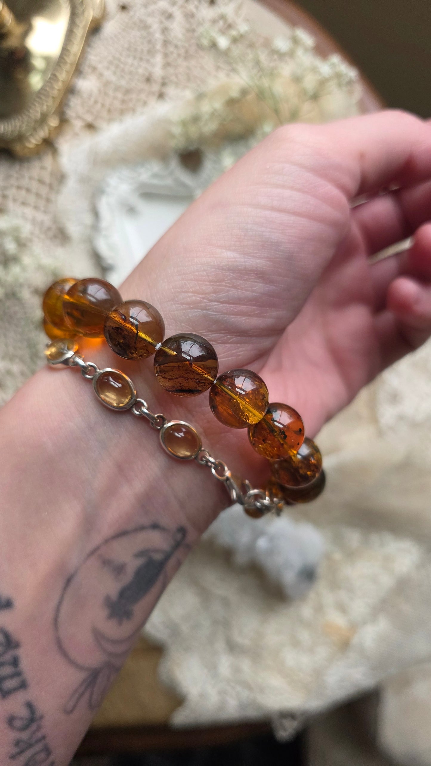 Calibrated Chiapas Amber Stretch Bracelet