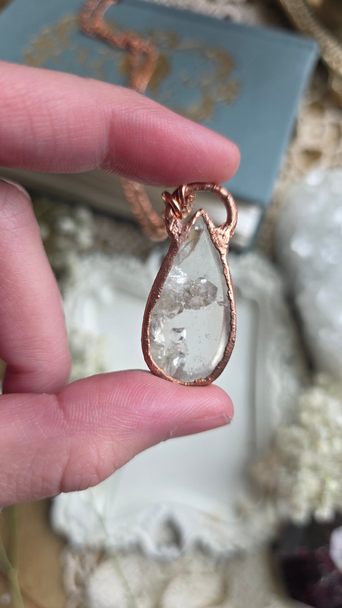 Manifestation Quartz Copper Necklace