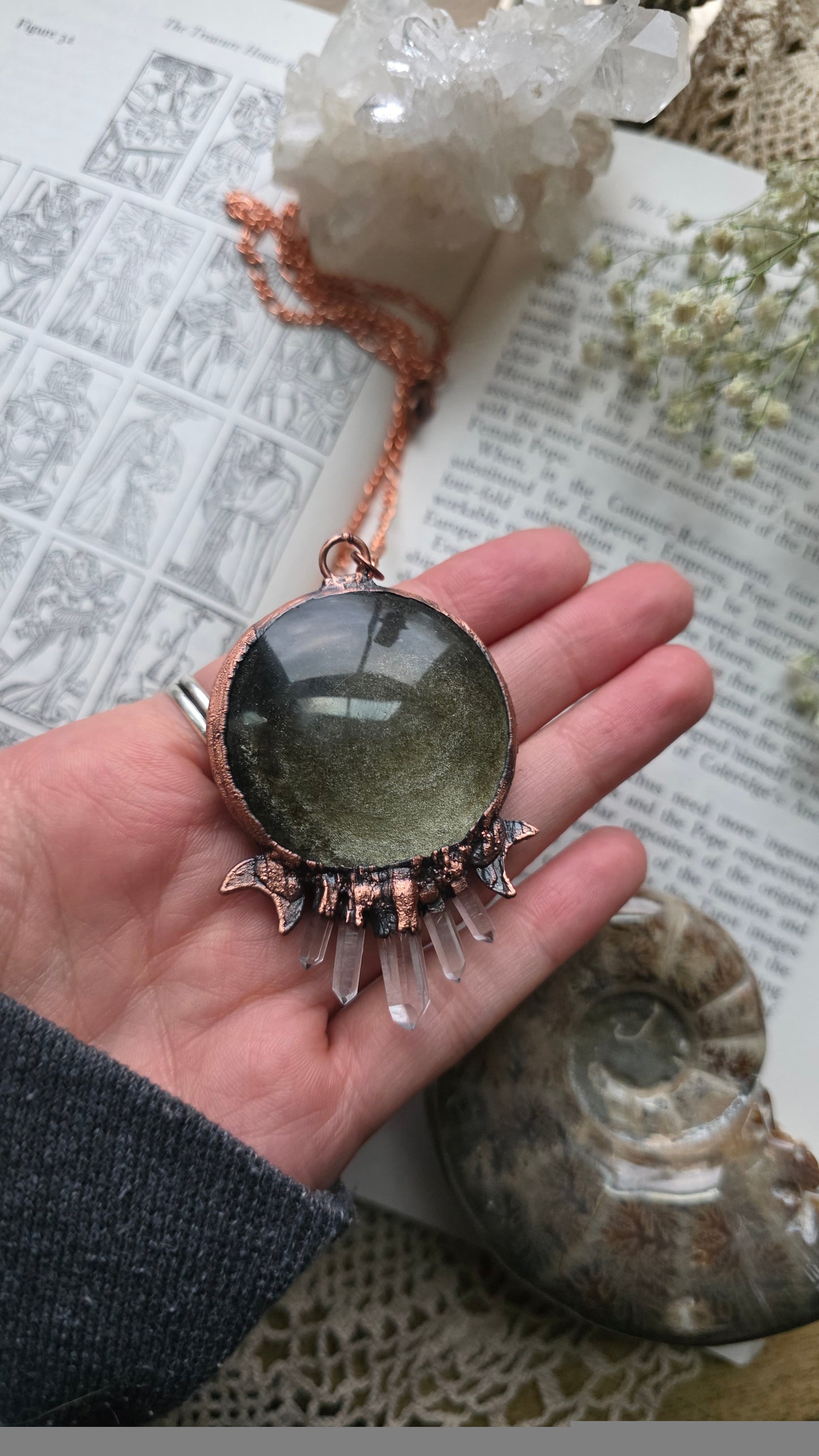 The Transformation Gold Sheen Obsidian Pendant