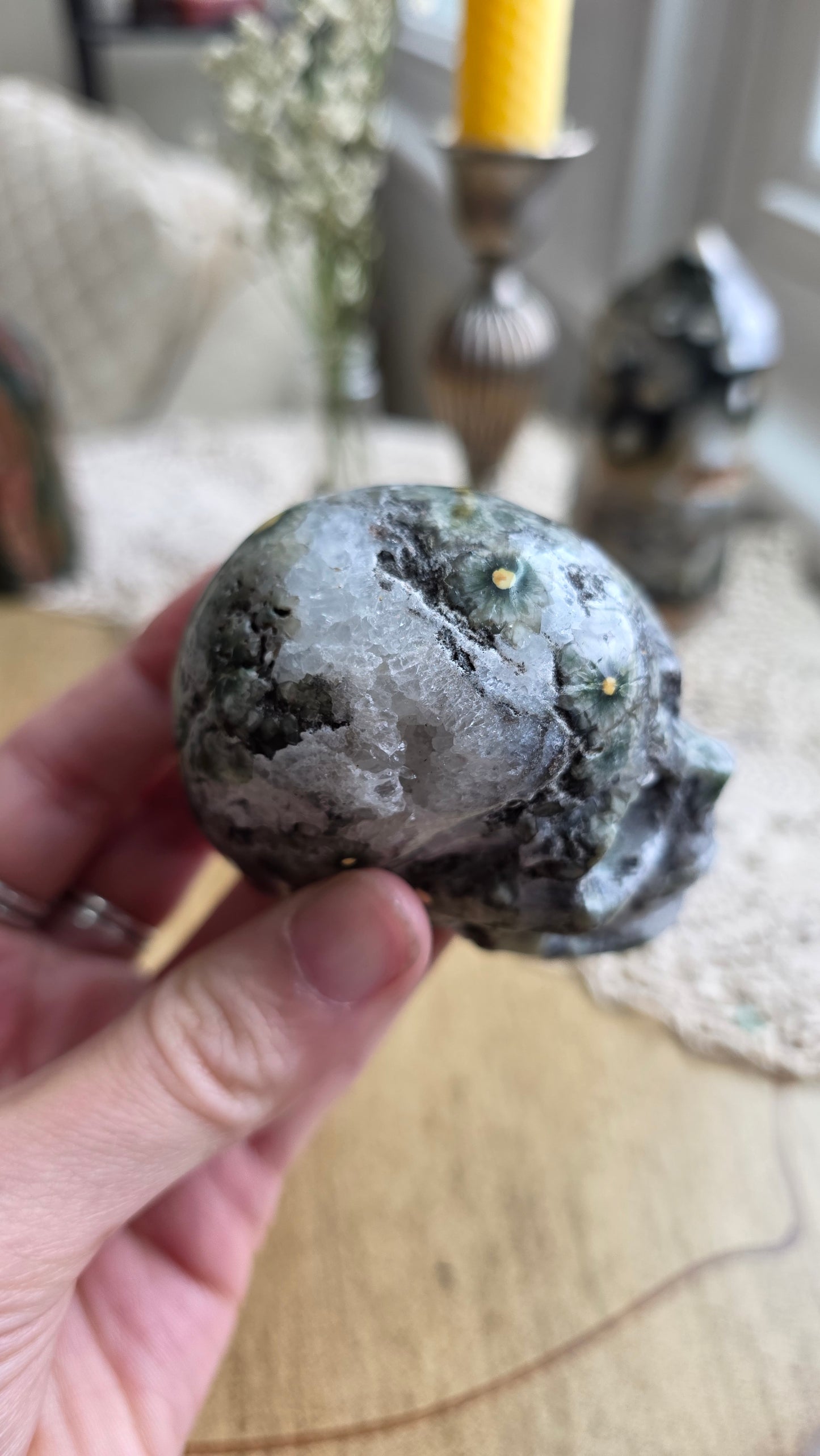 Ocean Jasper Skull 1