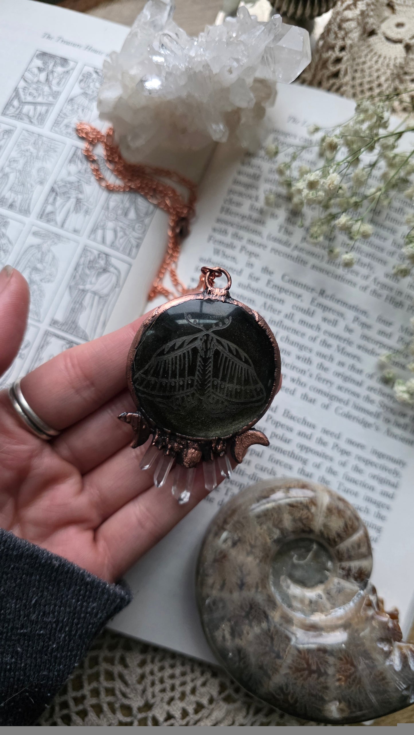 The Transformation Gold Sheen Obsidian Pendant