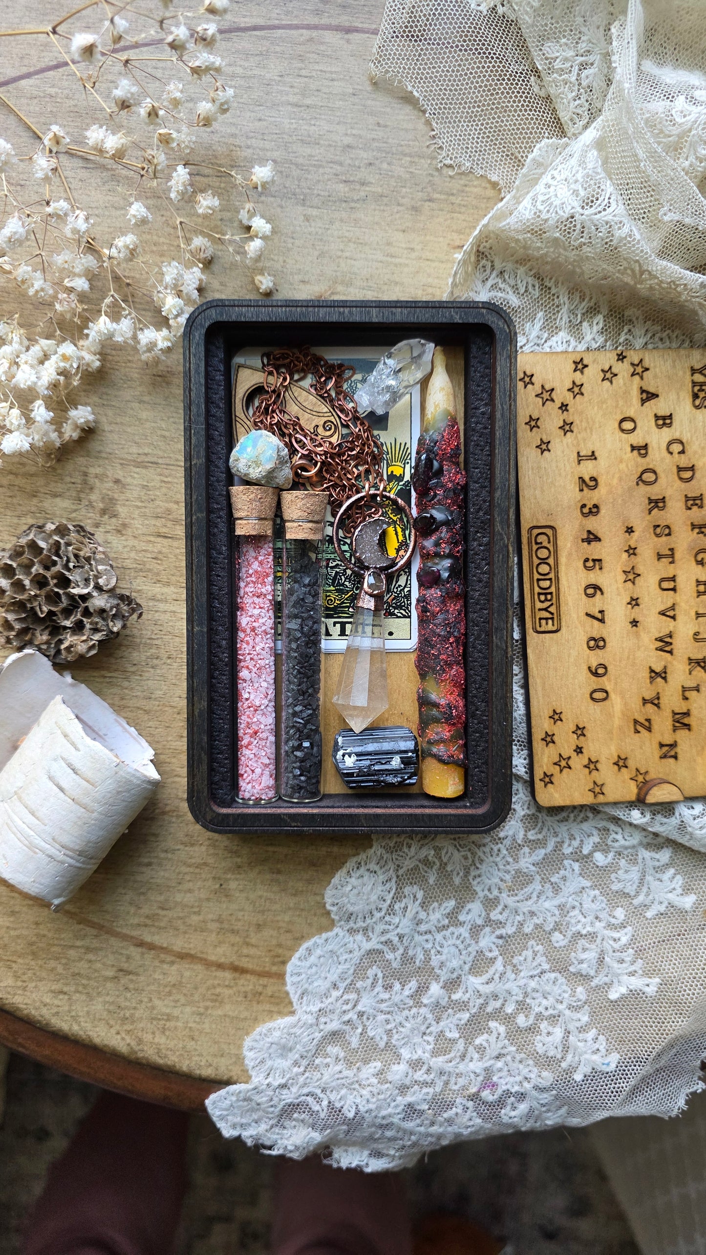 Lyla: Wooden Ouija Spell and Pendulum Kit, Jdrewsilvers collaboration