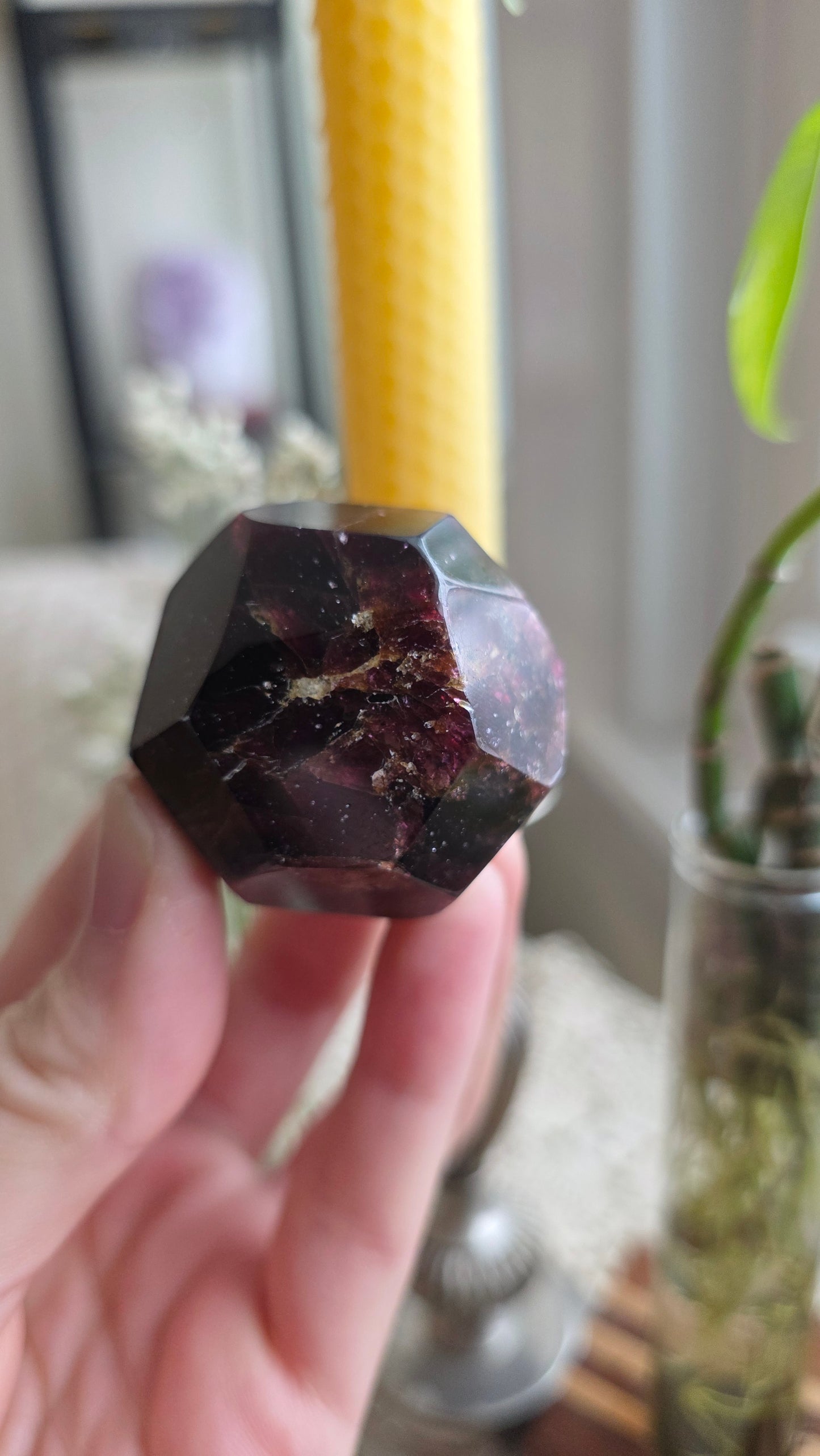 Raspberry Garnet Dodechahedron 12