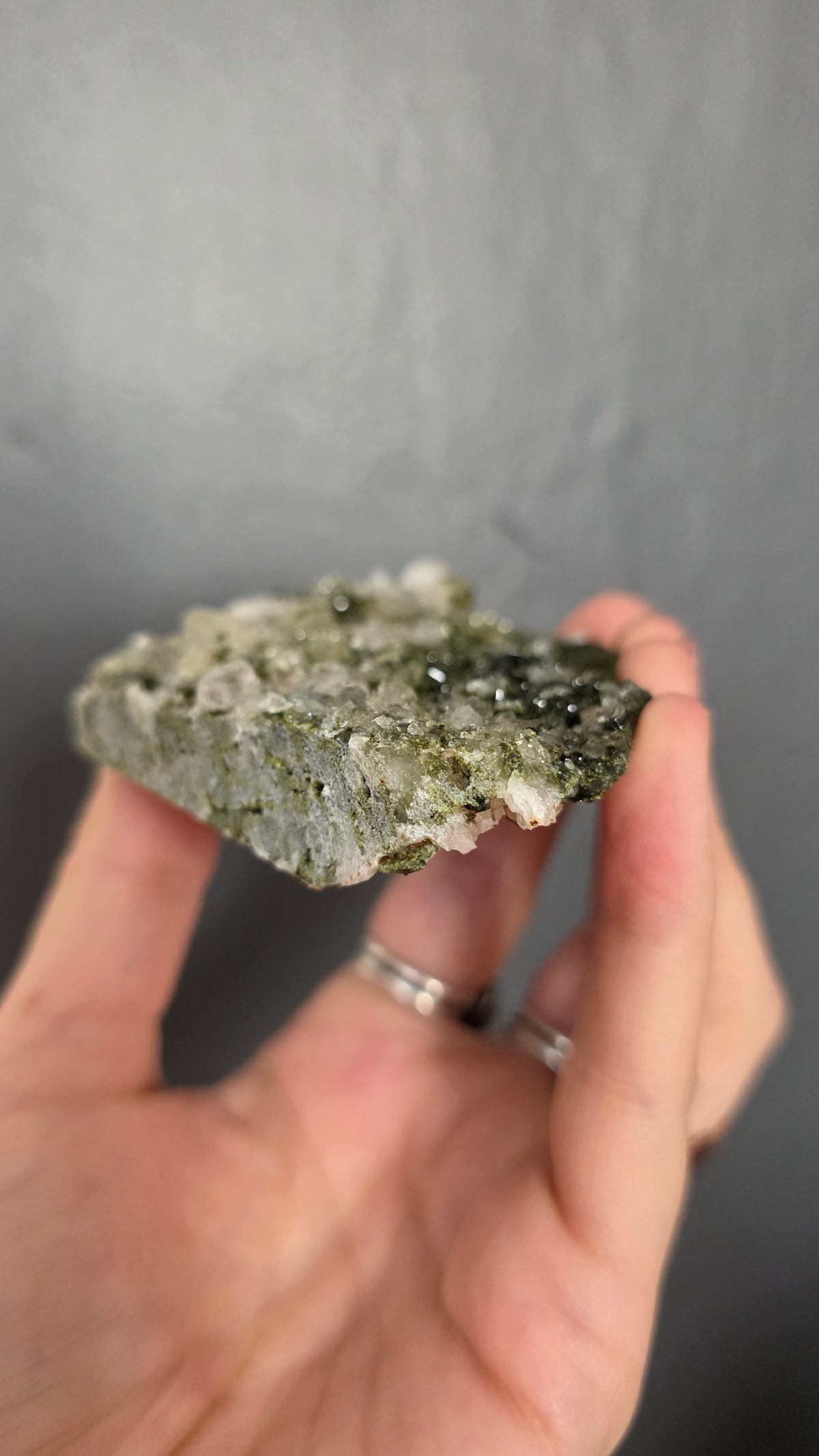 Epidote in Quartz