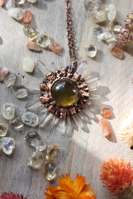 MADE TO ORDER: Amber Sun Copper Necklace